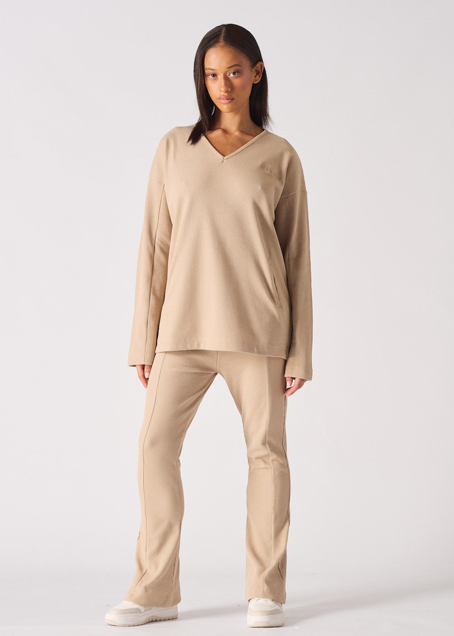 polyester Pants in Beige