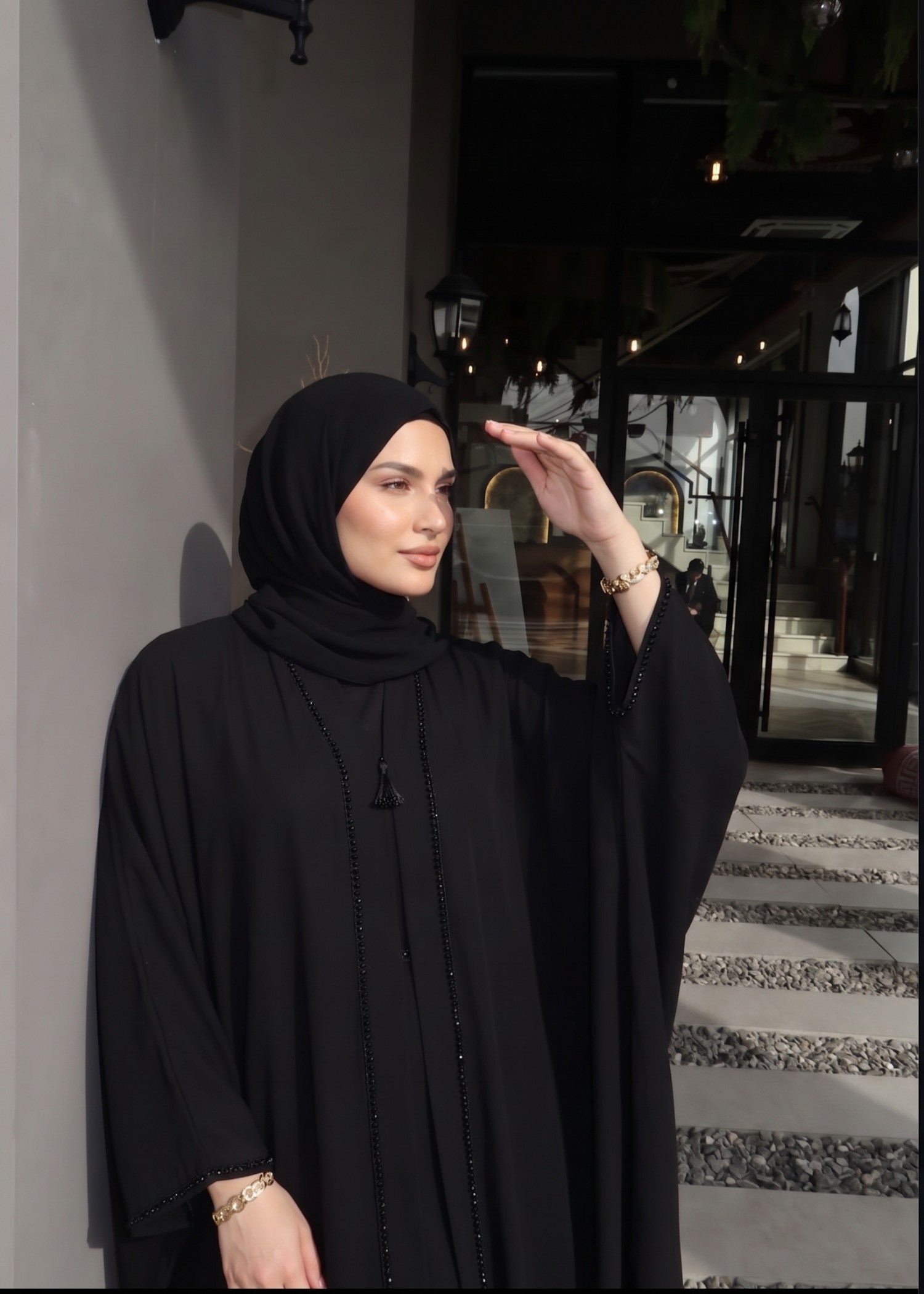 nidha blend Abaya in Black