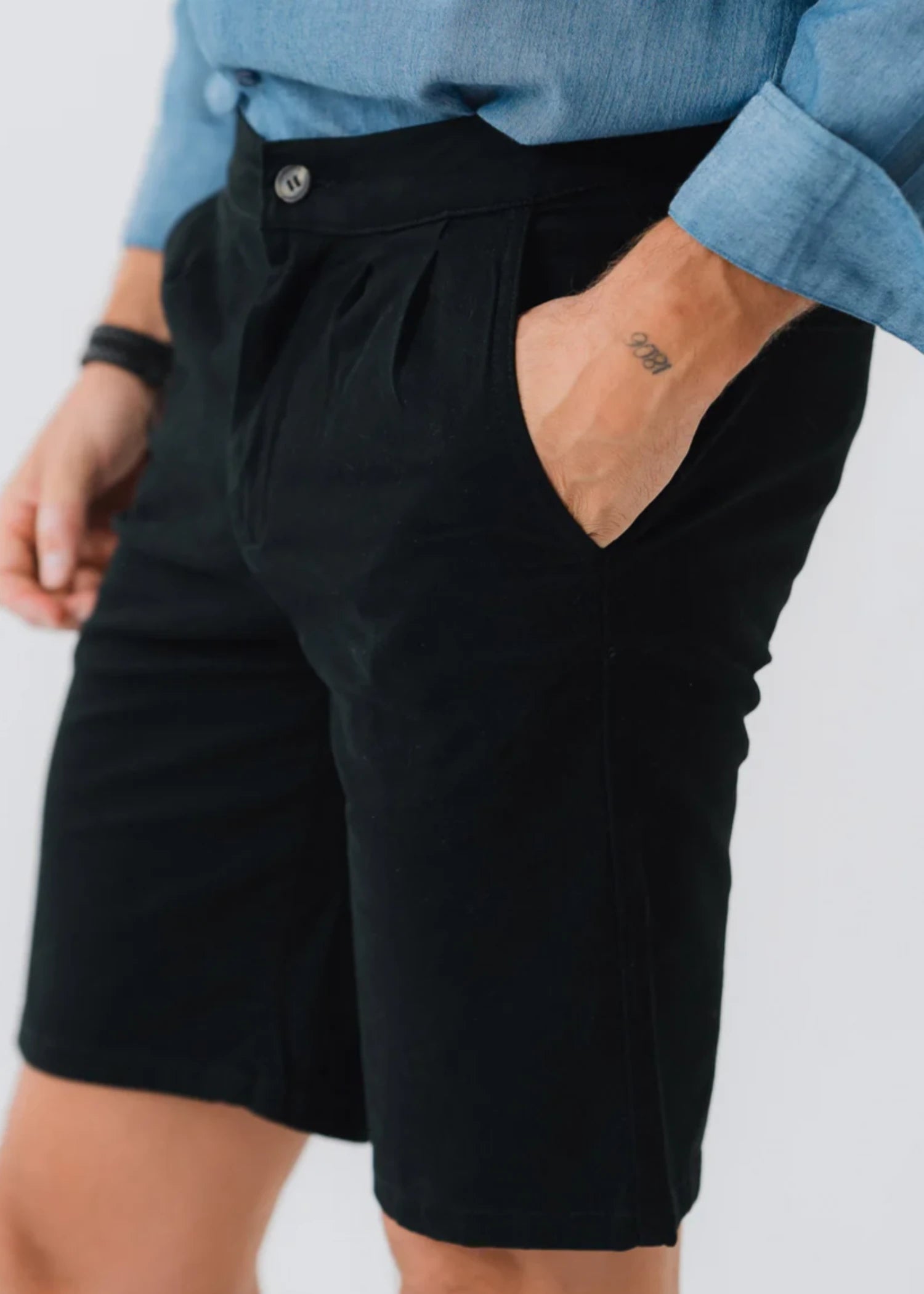 denim Shorts in Black