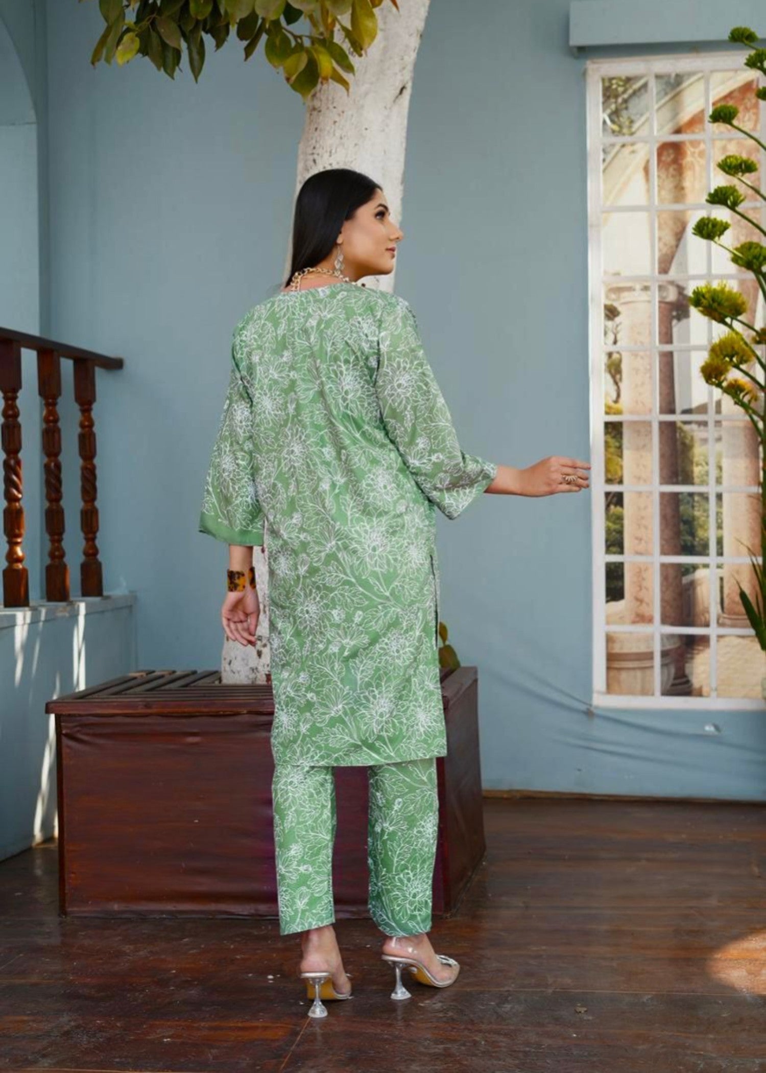 linen Co Ord Sets in Emerald green