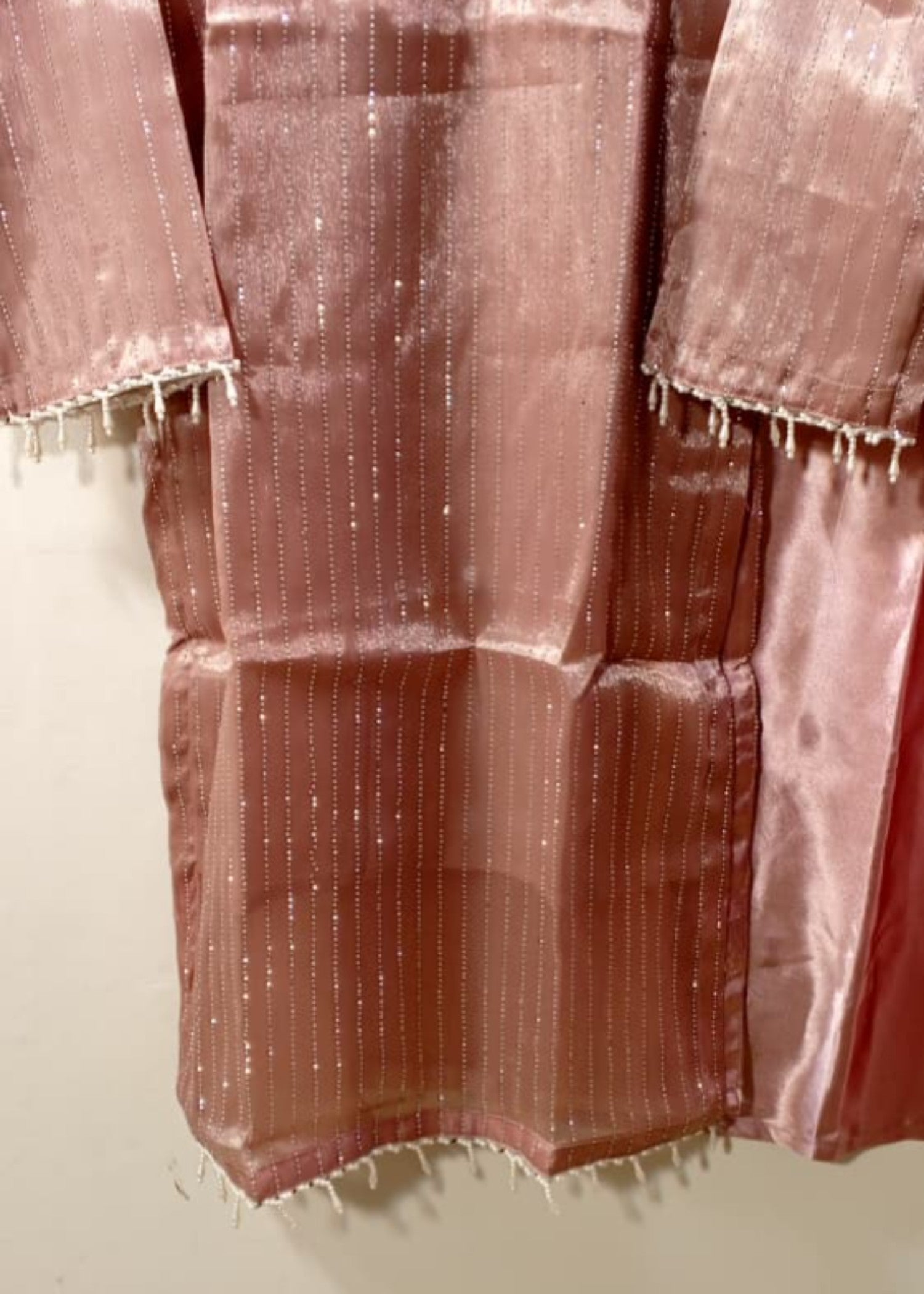 crinkle Kurta Set in Purple taupe