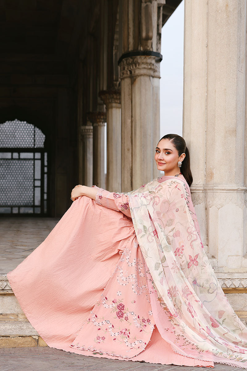 Festive – Dusky Rose - Embroidered Lawn