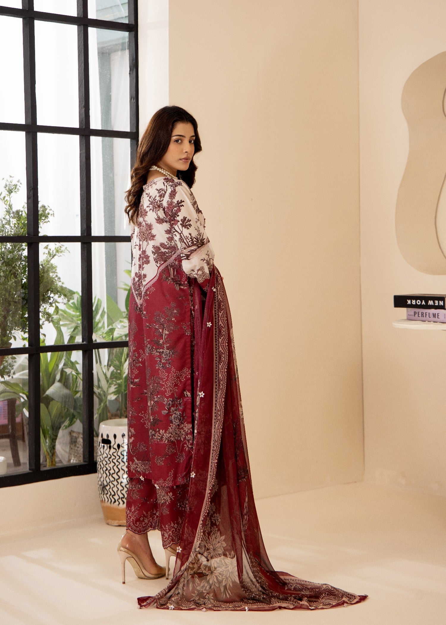 poly silk Kurta Set in Maroon