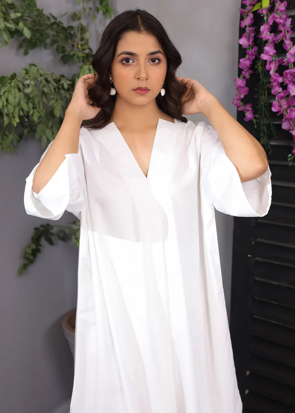 polyester Co Ord Sets in White