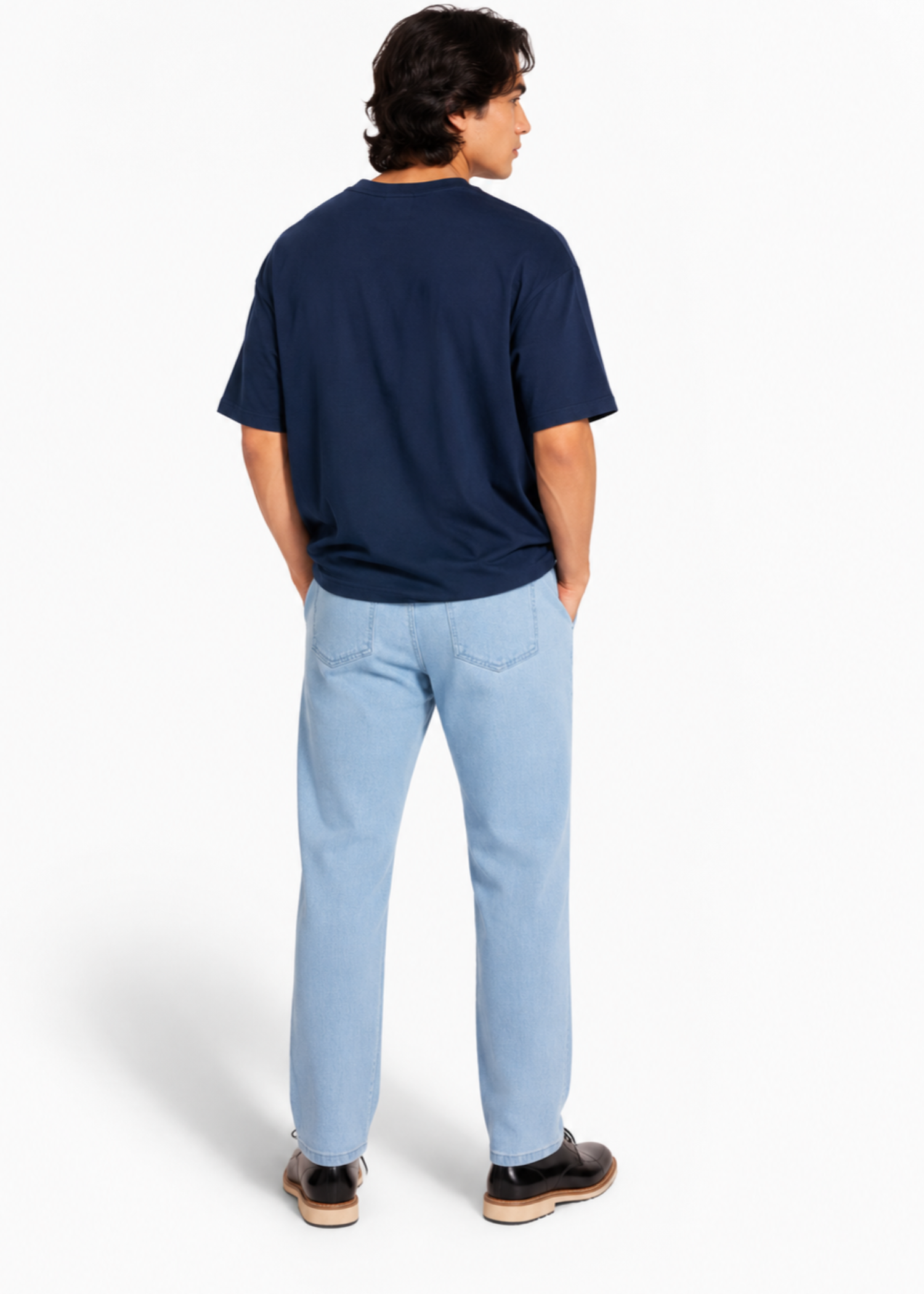 polycotton Trousers in Baby blue