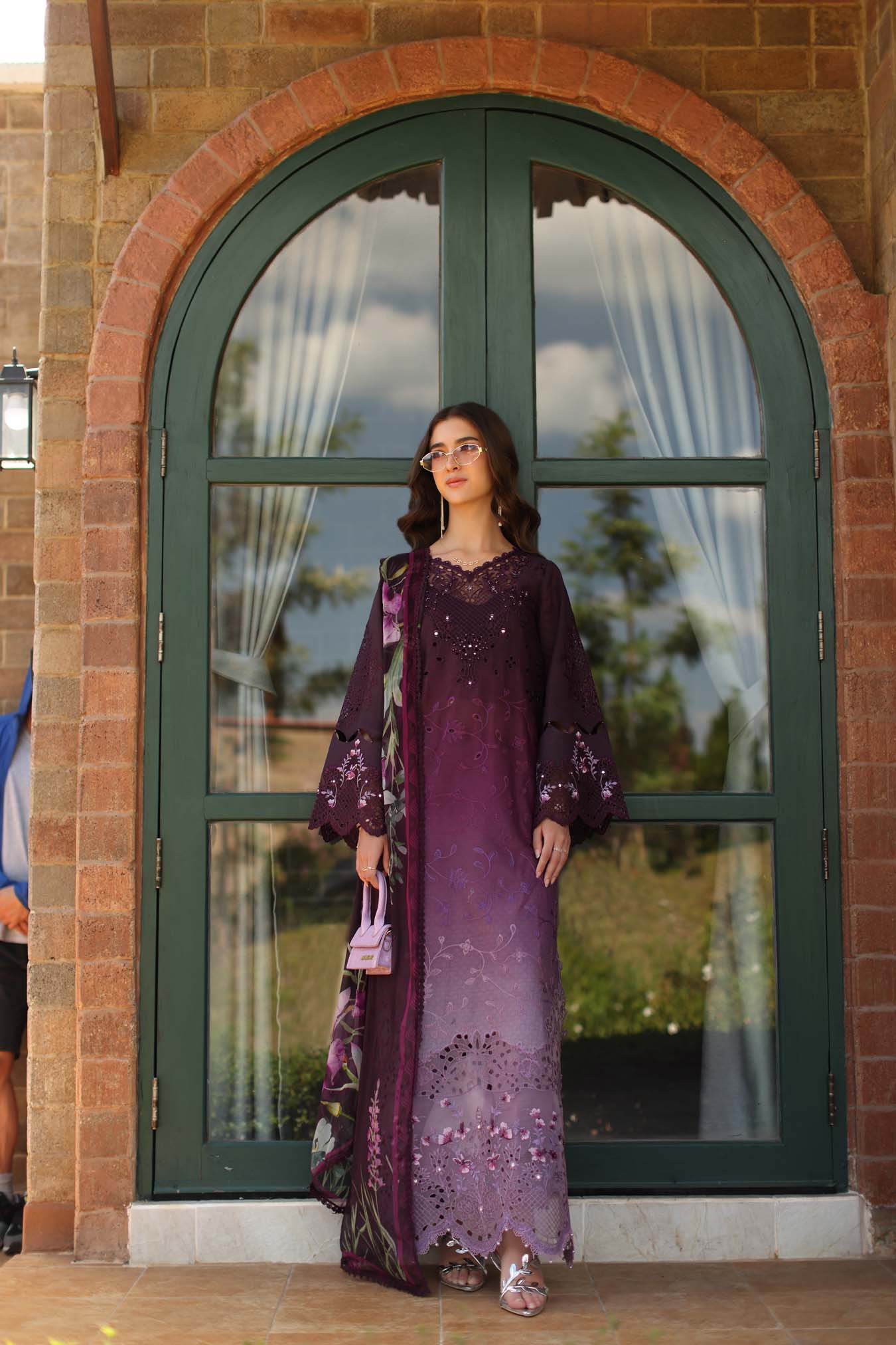 Luxury Eid Schiffli Laserkari Lawn – D4 - B - Seraphine