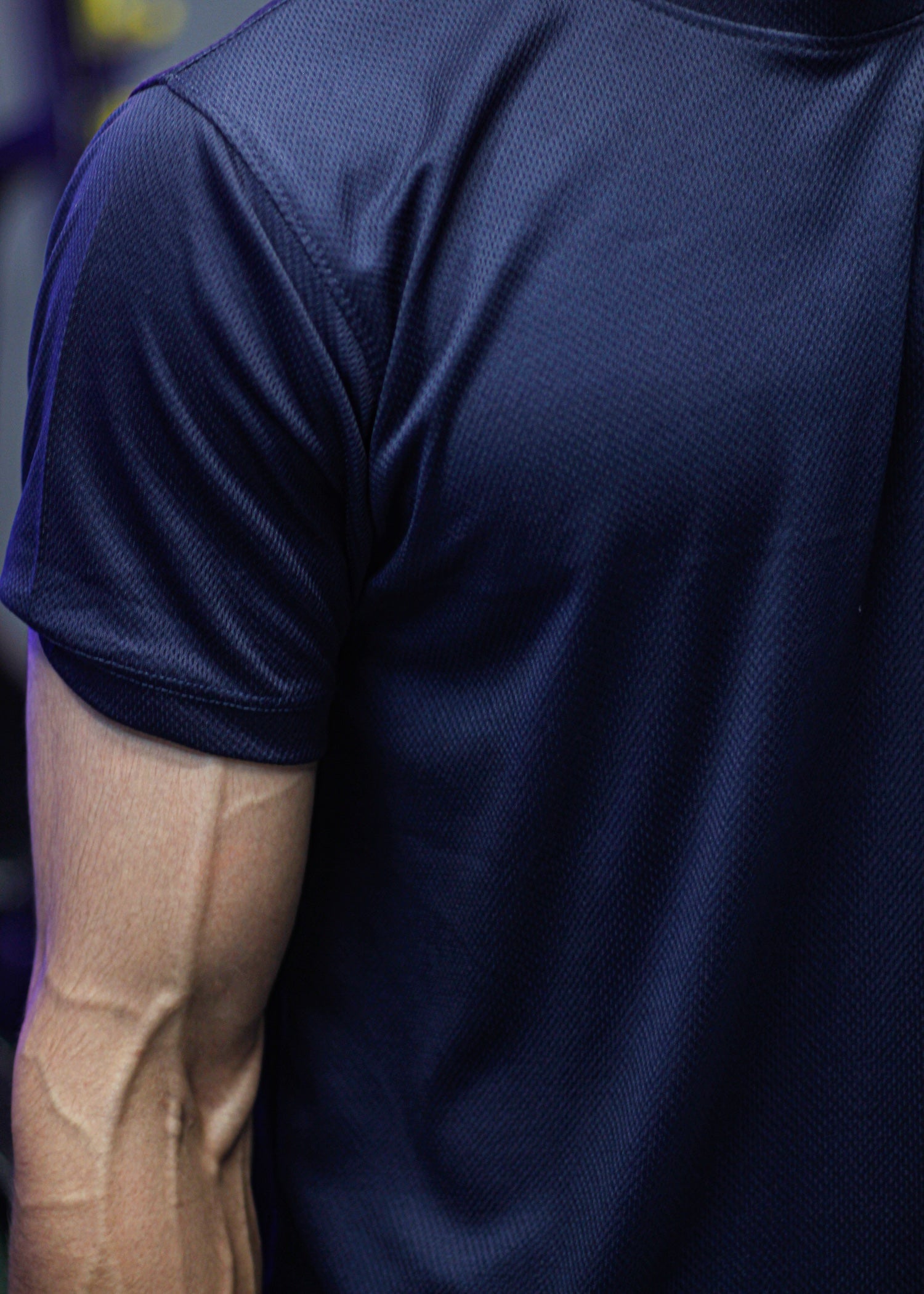 polyester T Shirt in Navy blue
