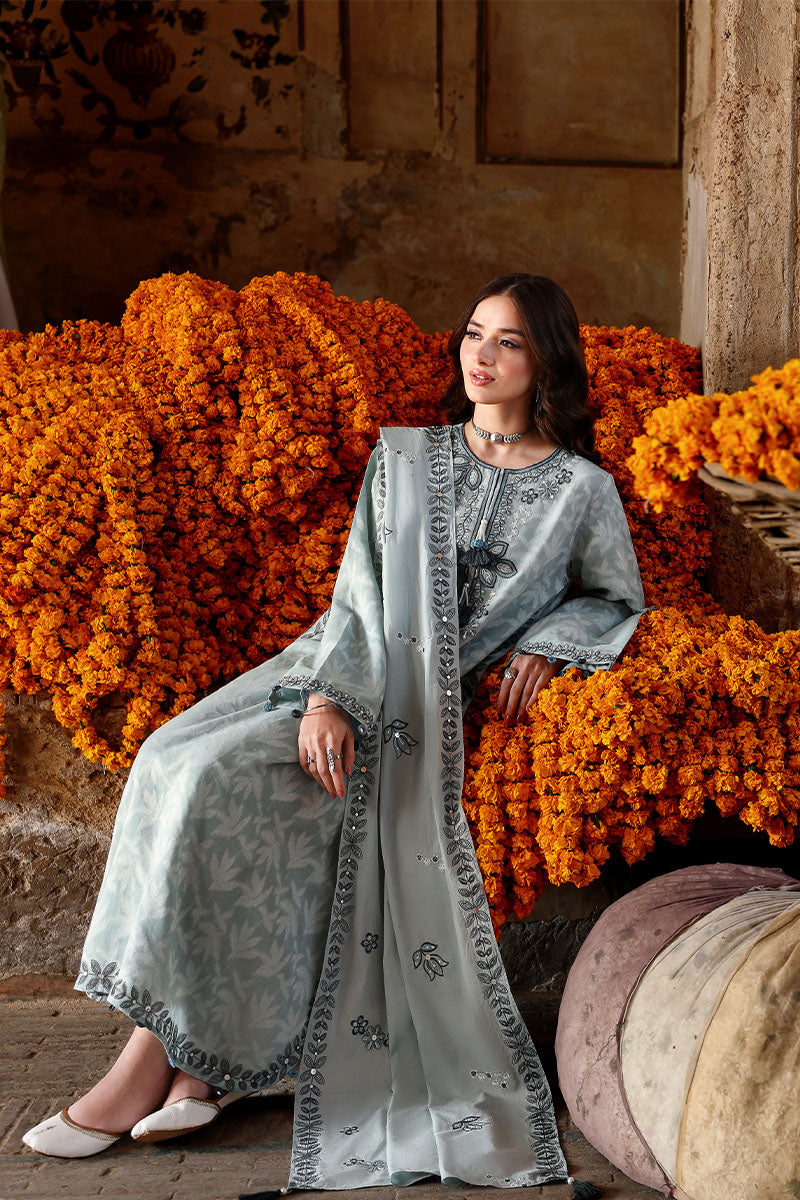 Festive – Azure Dream - Embroidered Lawn