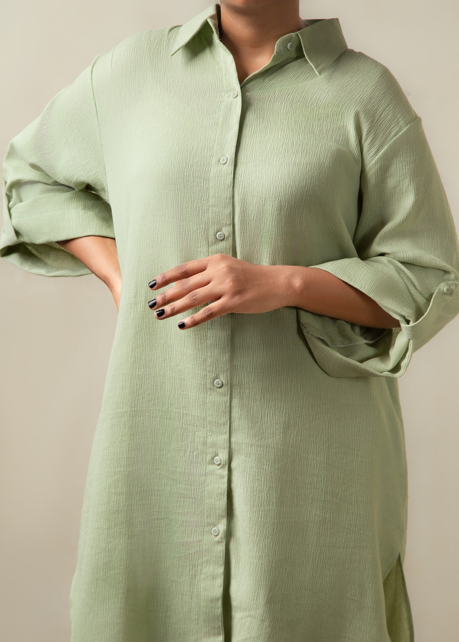 cotton linen Co Ord Sets in Tea green