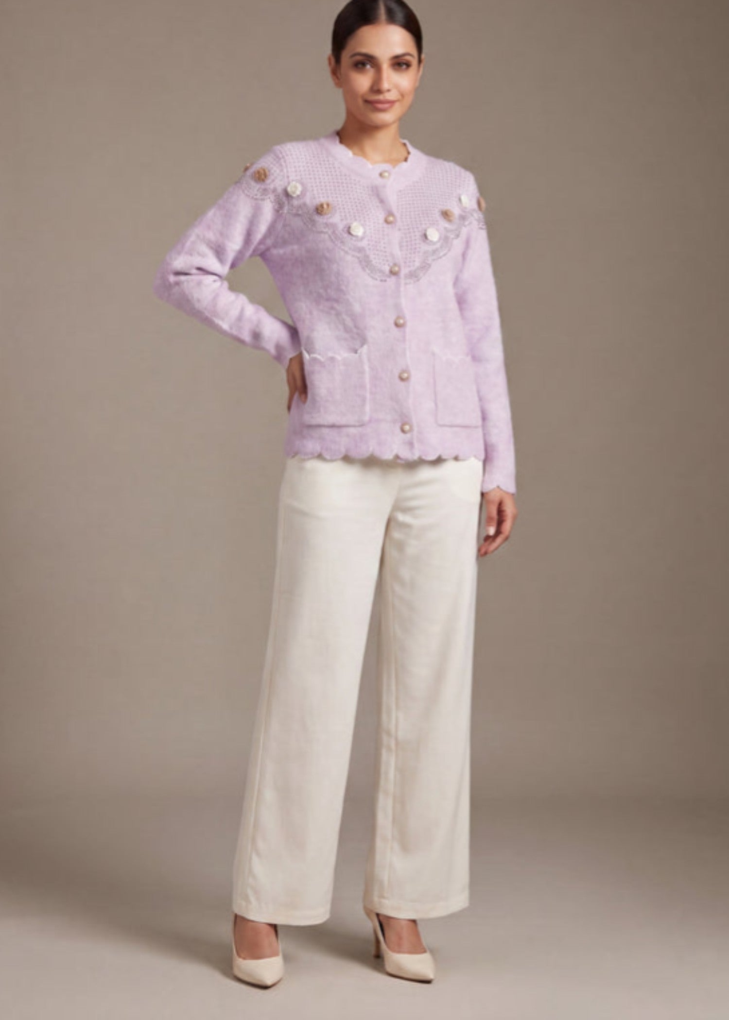 wool Sweater in Lilac