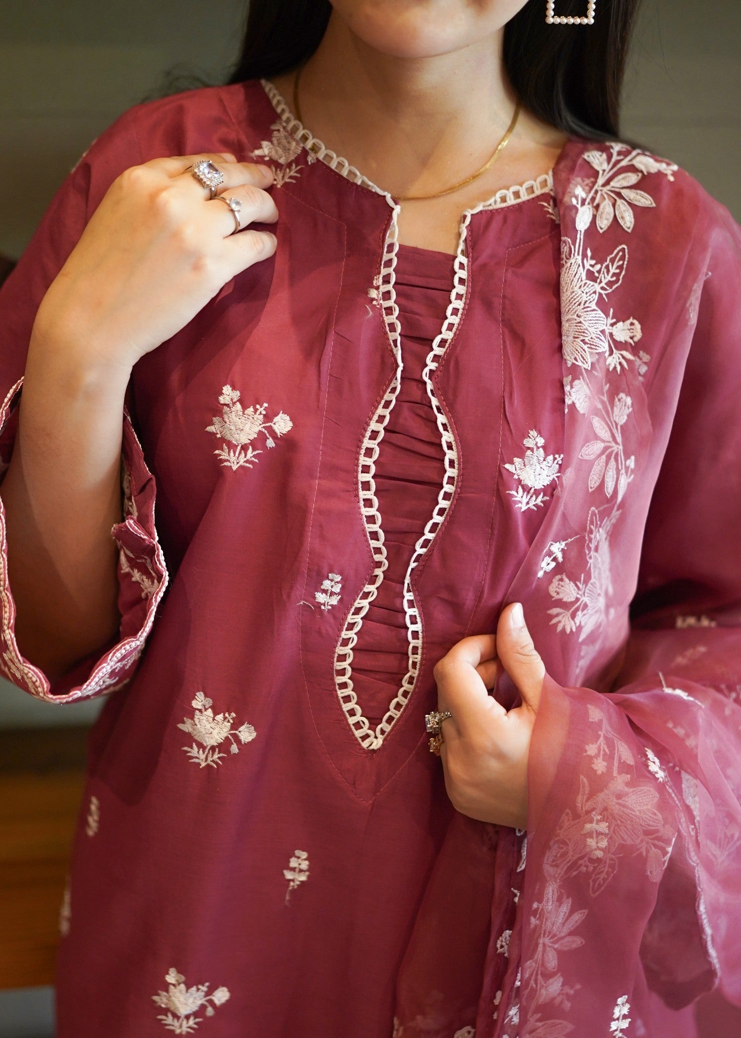 cotton Kurta Set in Petal pink