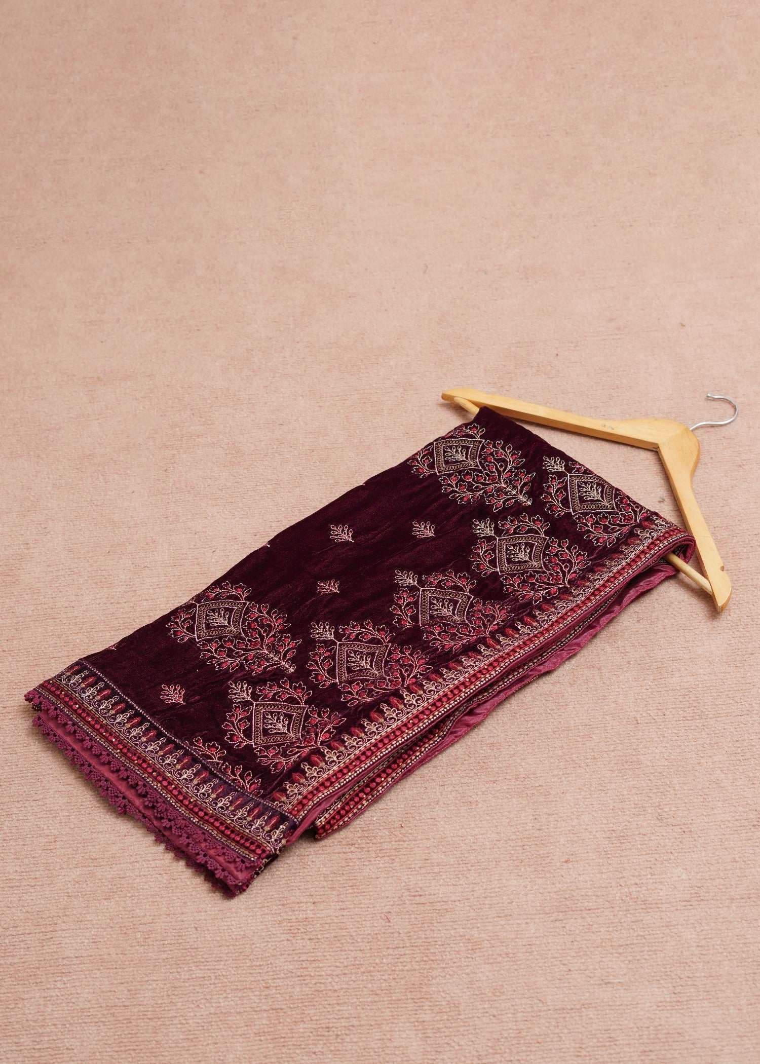 Shawl in Dark raspberry Color by - Trendy Women Shawl VFI9930