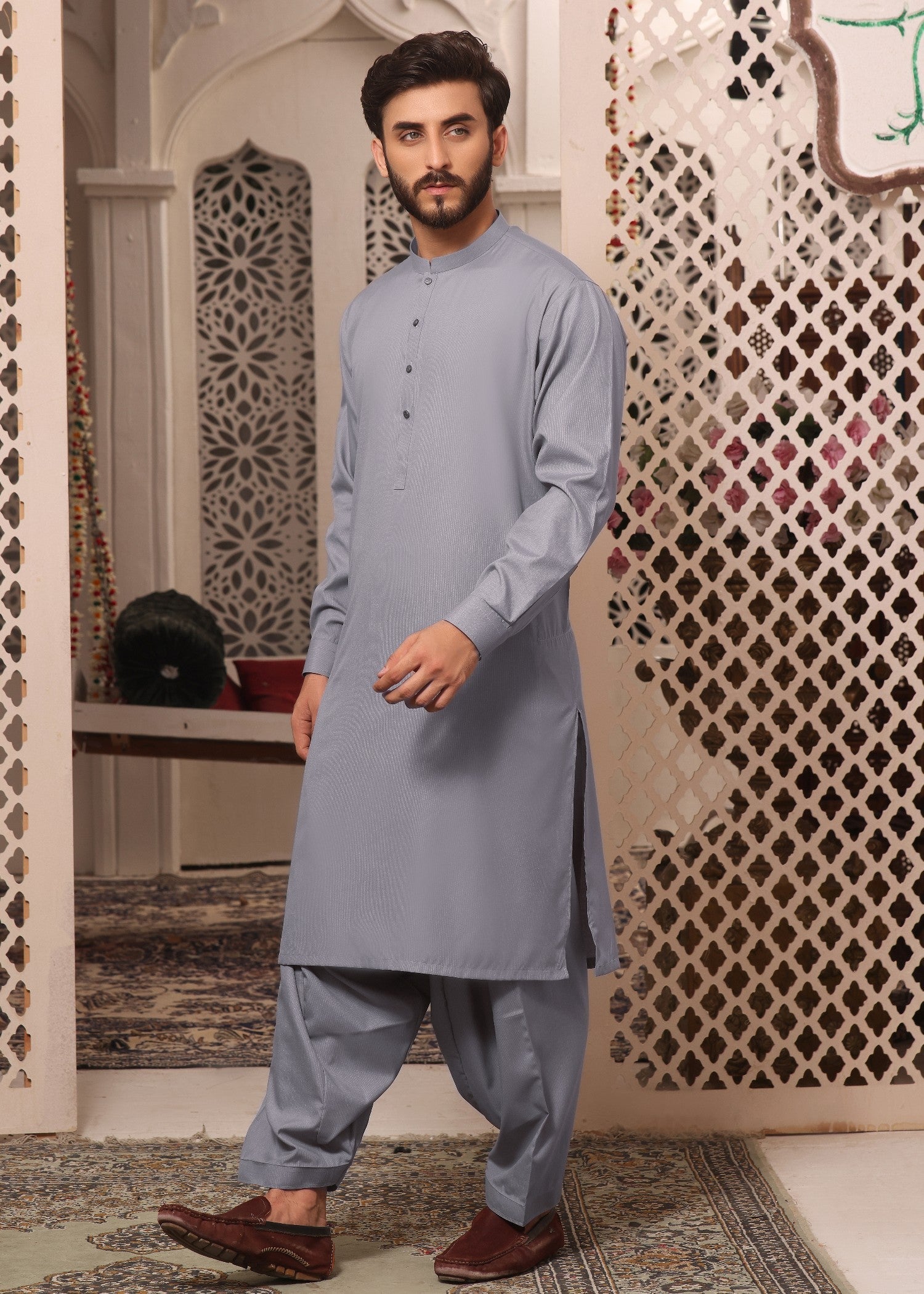 wash & wear Shalwar Kameez in Grey by The Great Masters (TGM)