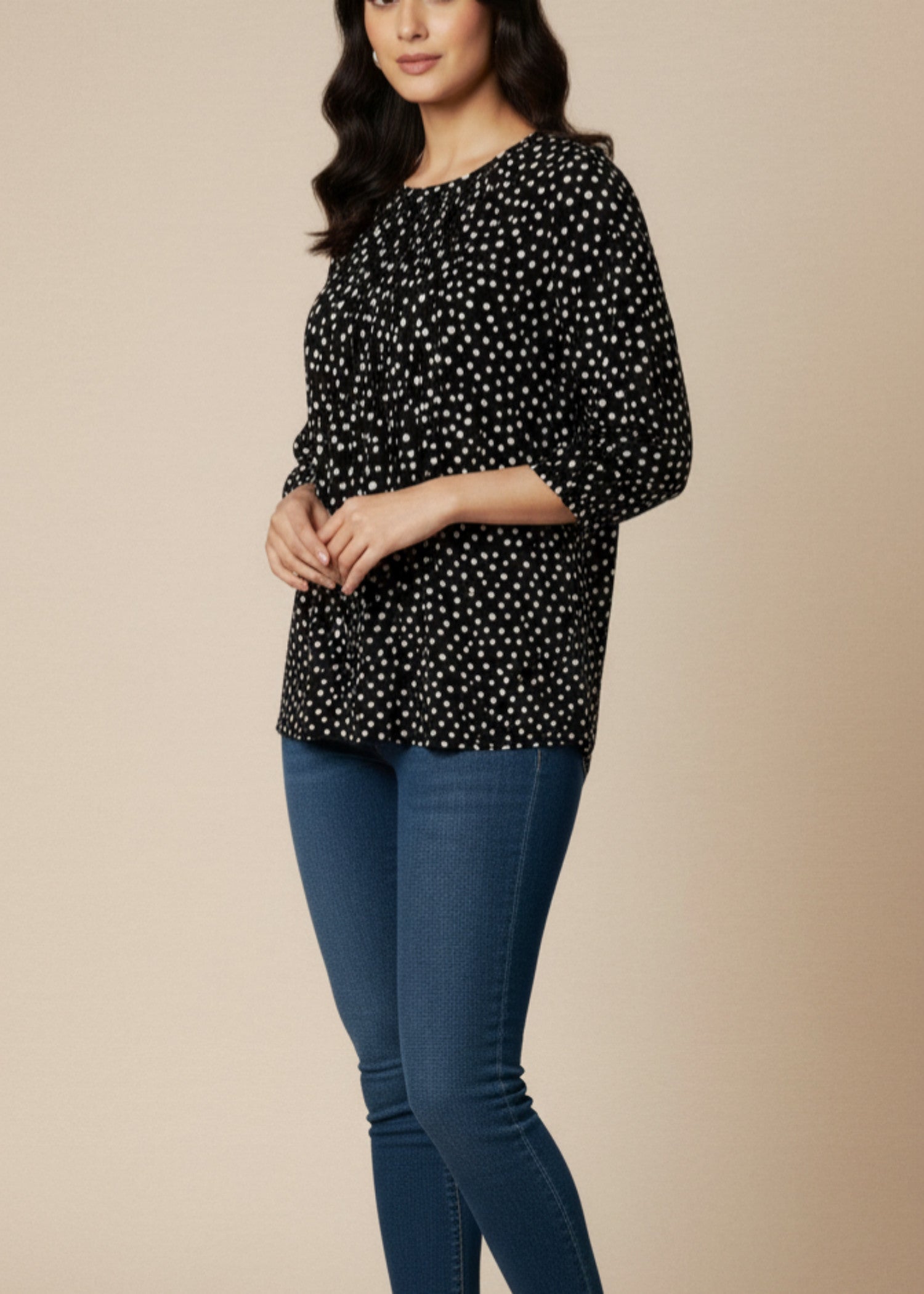 linen Tunic in Black