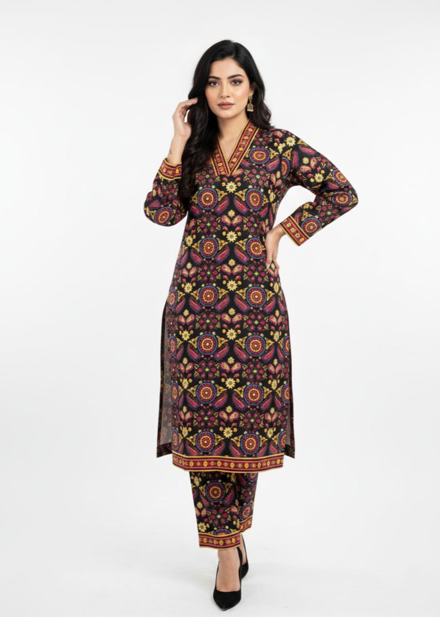 slub linen Co Ord Sets in Black