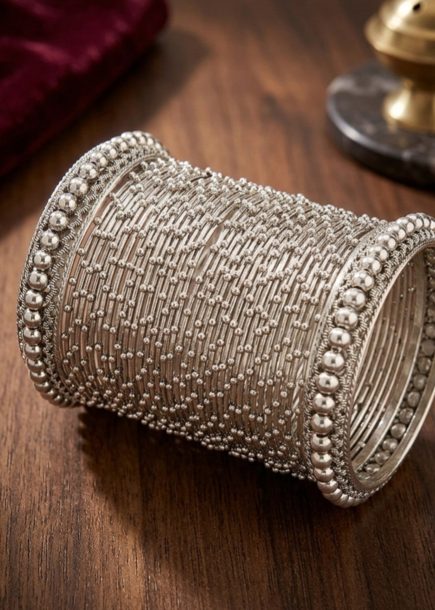 Bangles in Silver Color by - Trendy Women Bangles ZQA0751