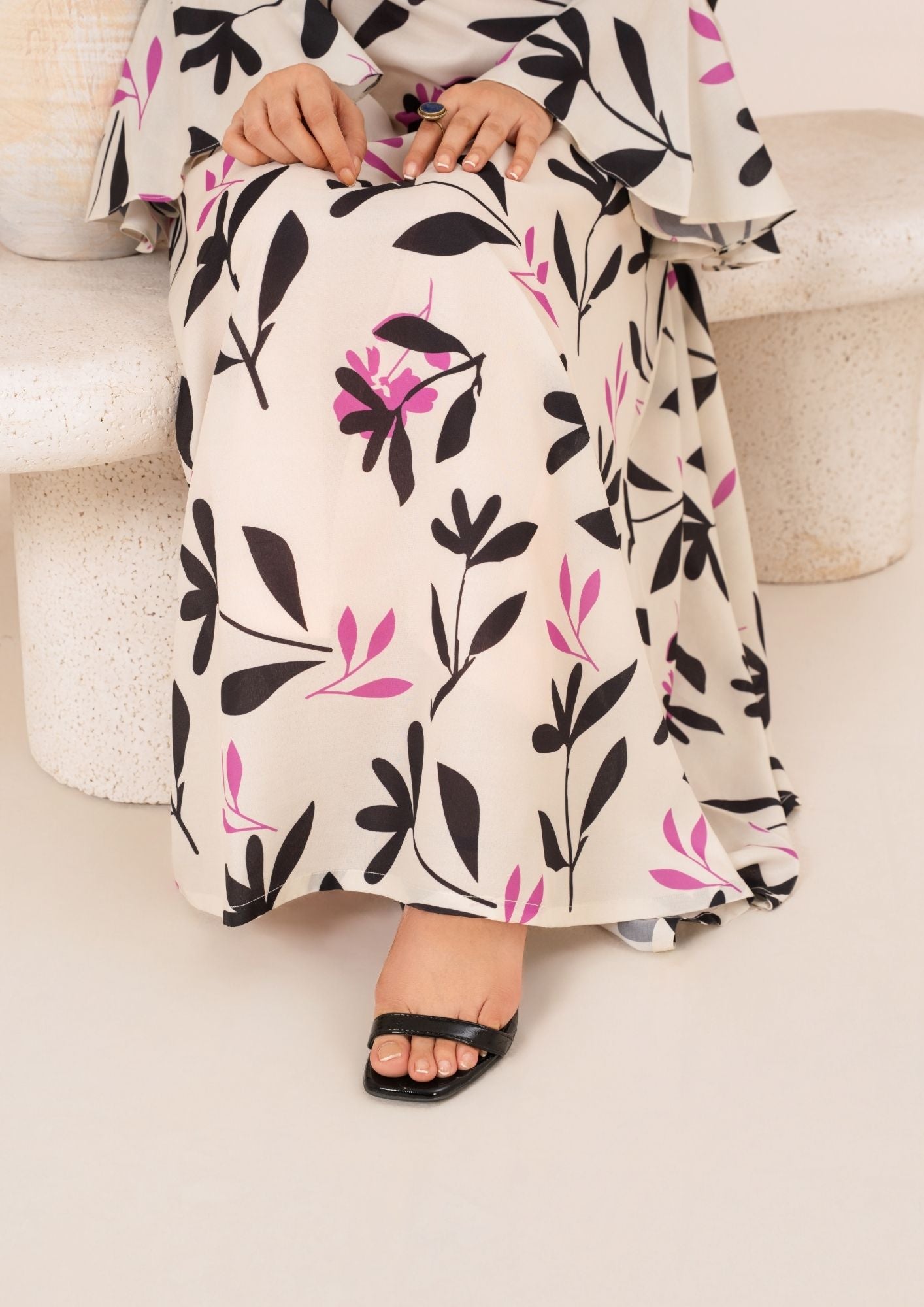 cotton viscose Maxi in Cream