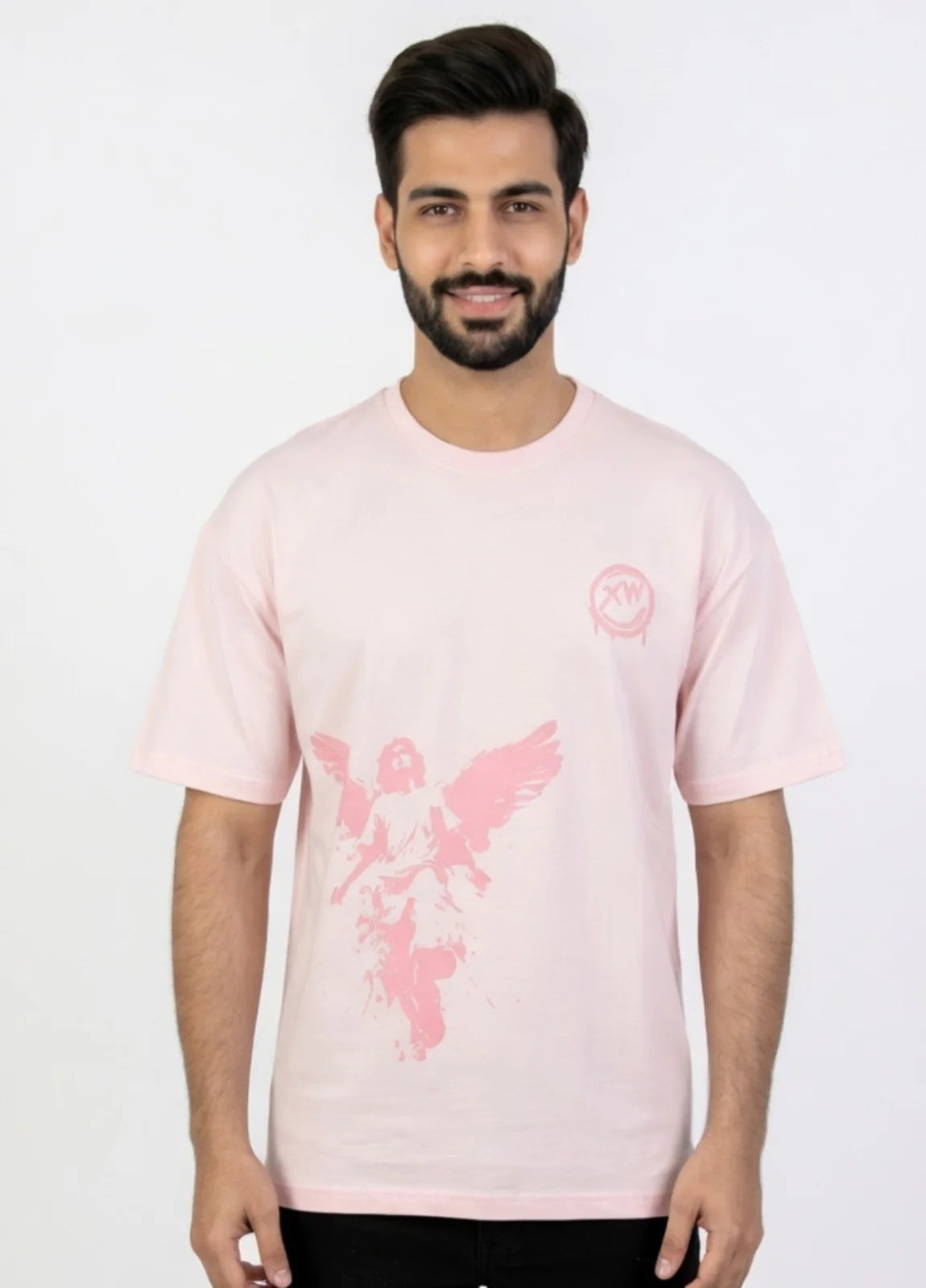 single jersey knit T Shirt in Pink by Sweat92