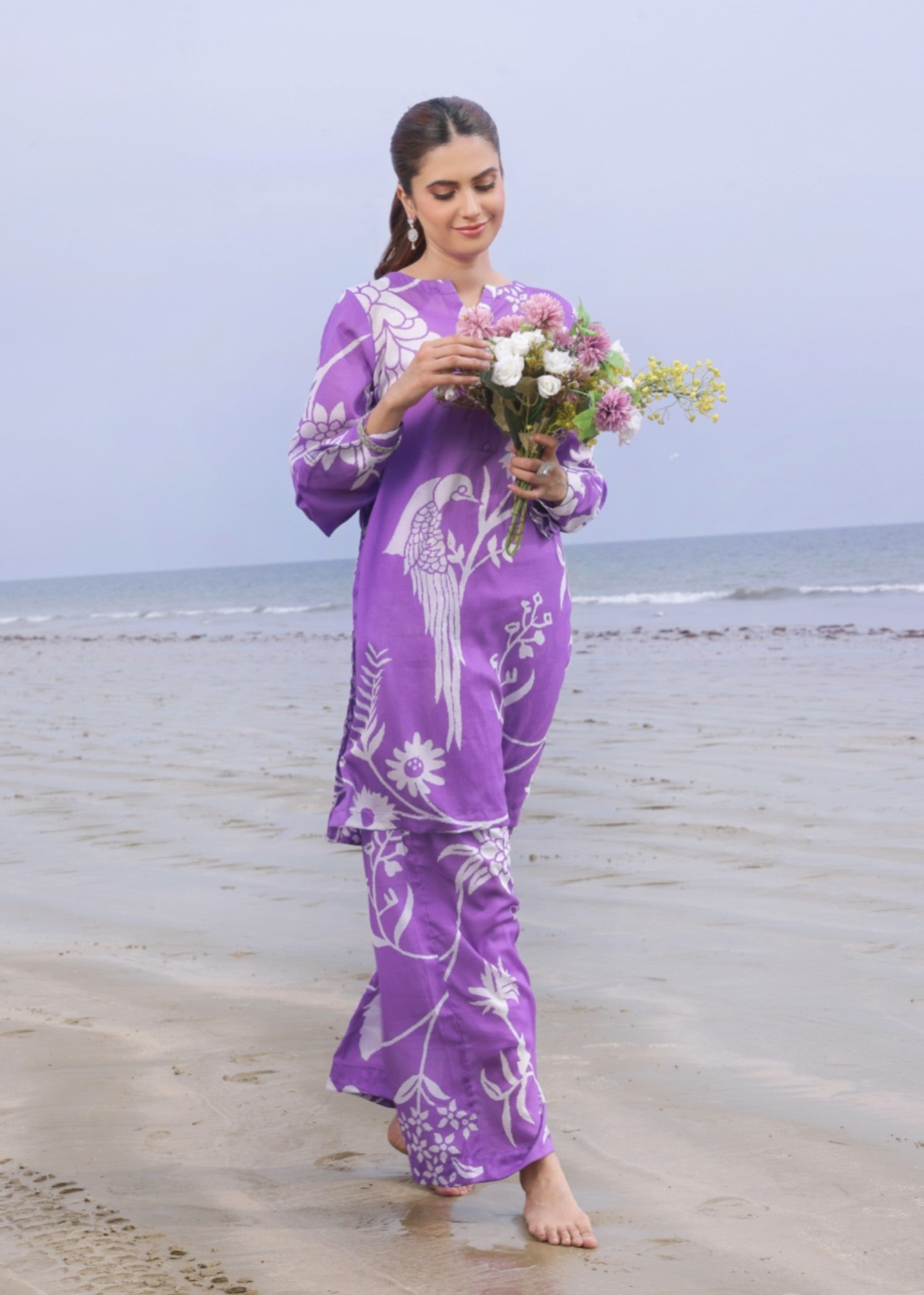 lawn Co Ord Sets in Purple
