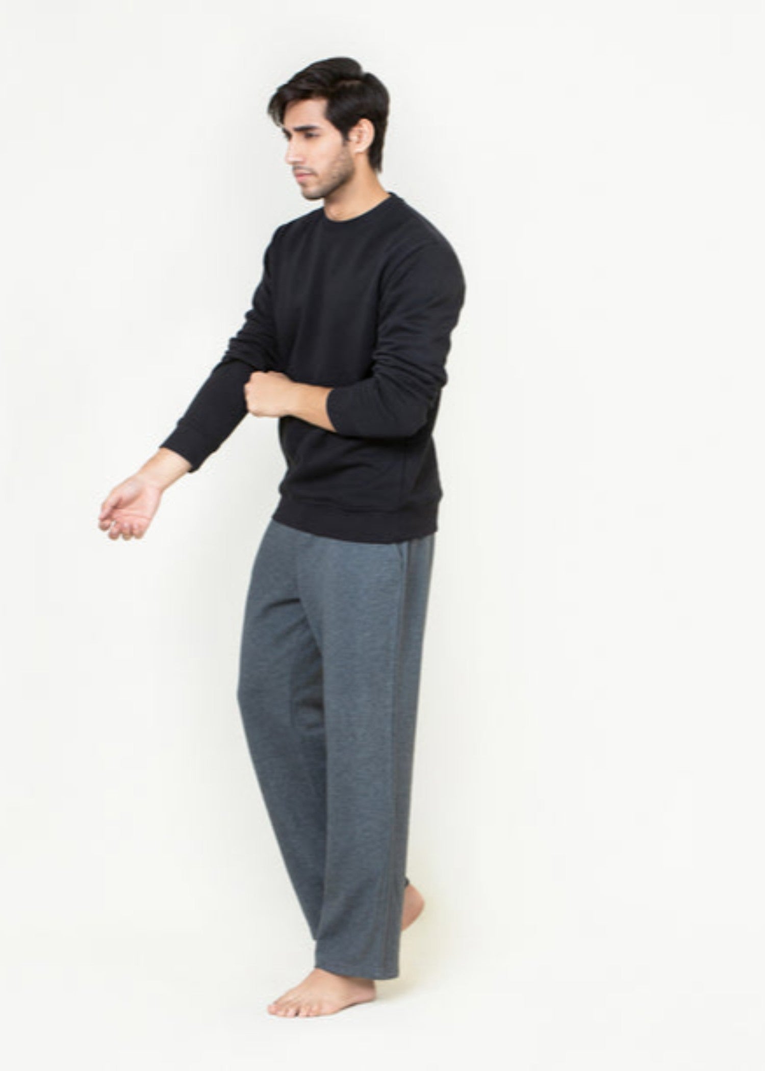 polycotton Sweatshirt in Black