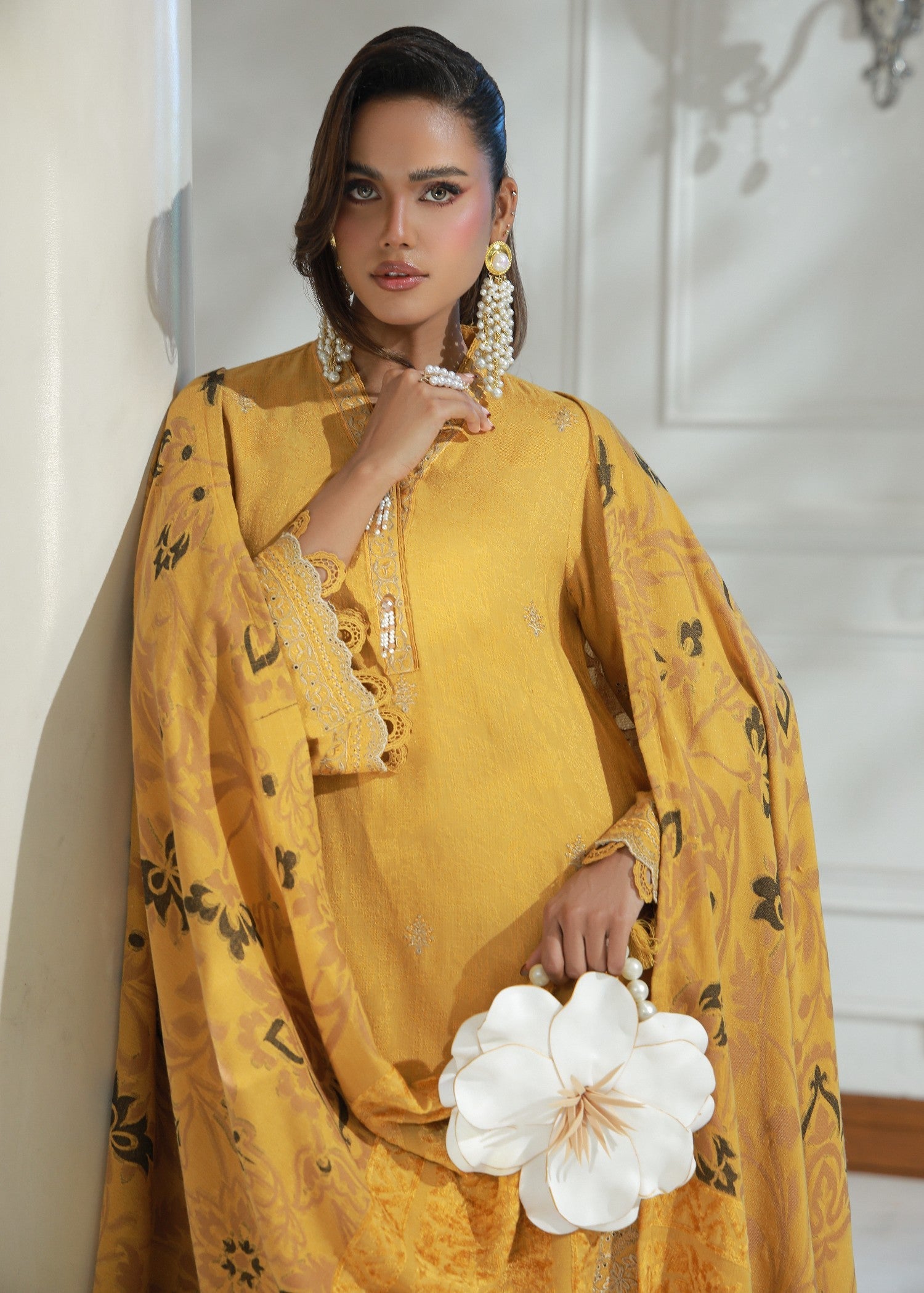 jacquard Unstitched in Mustard