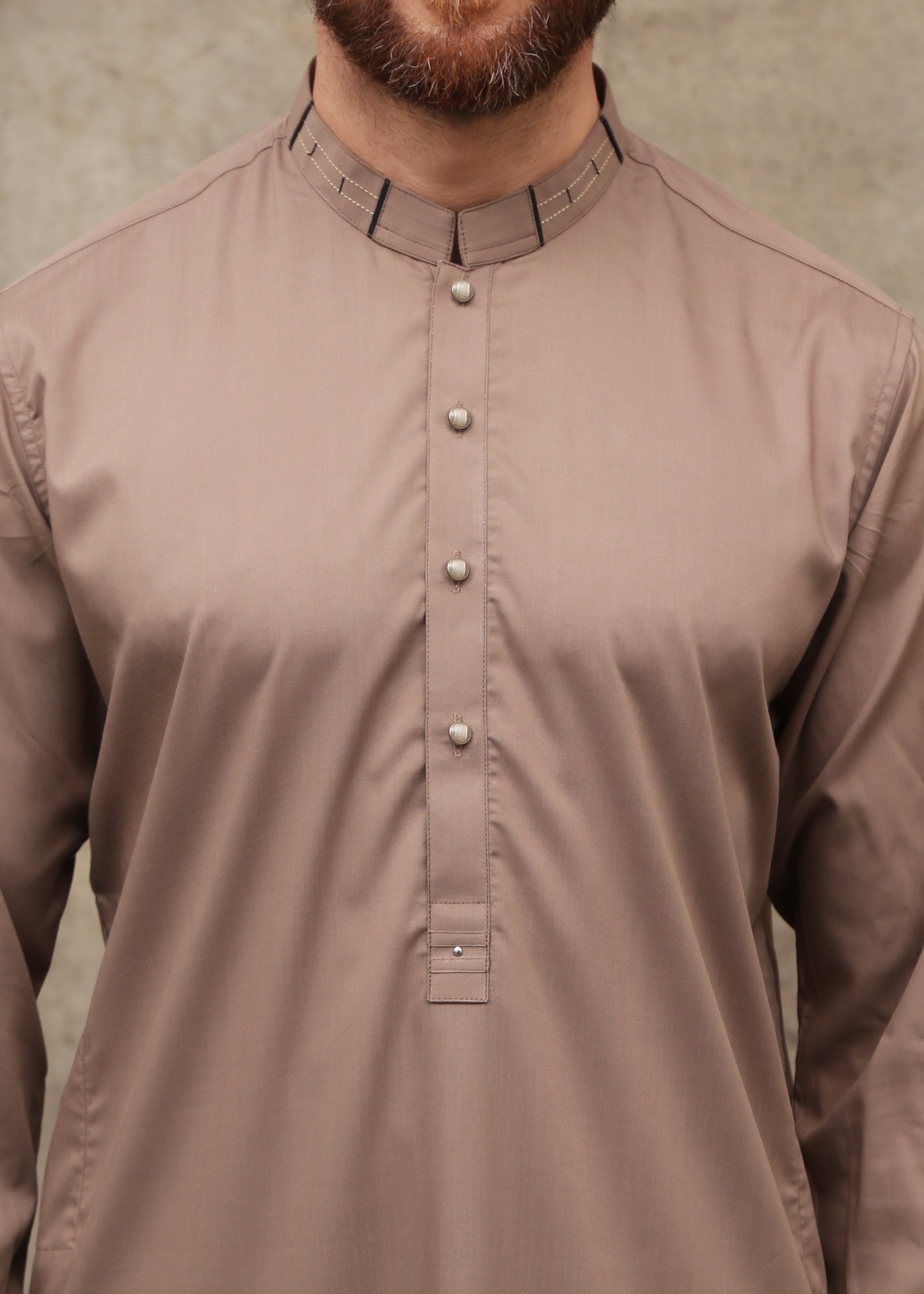 wash & wear Kurta Set in Tan brown
