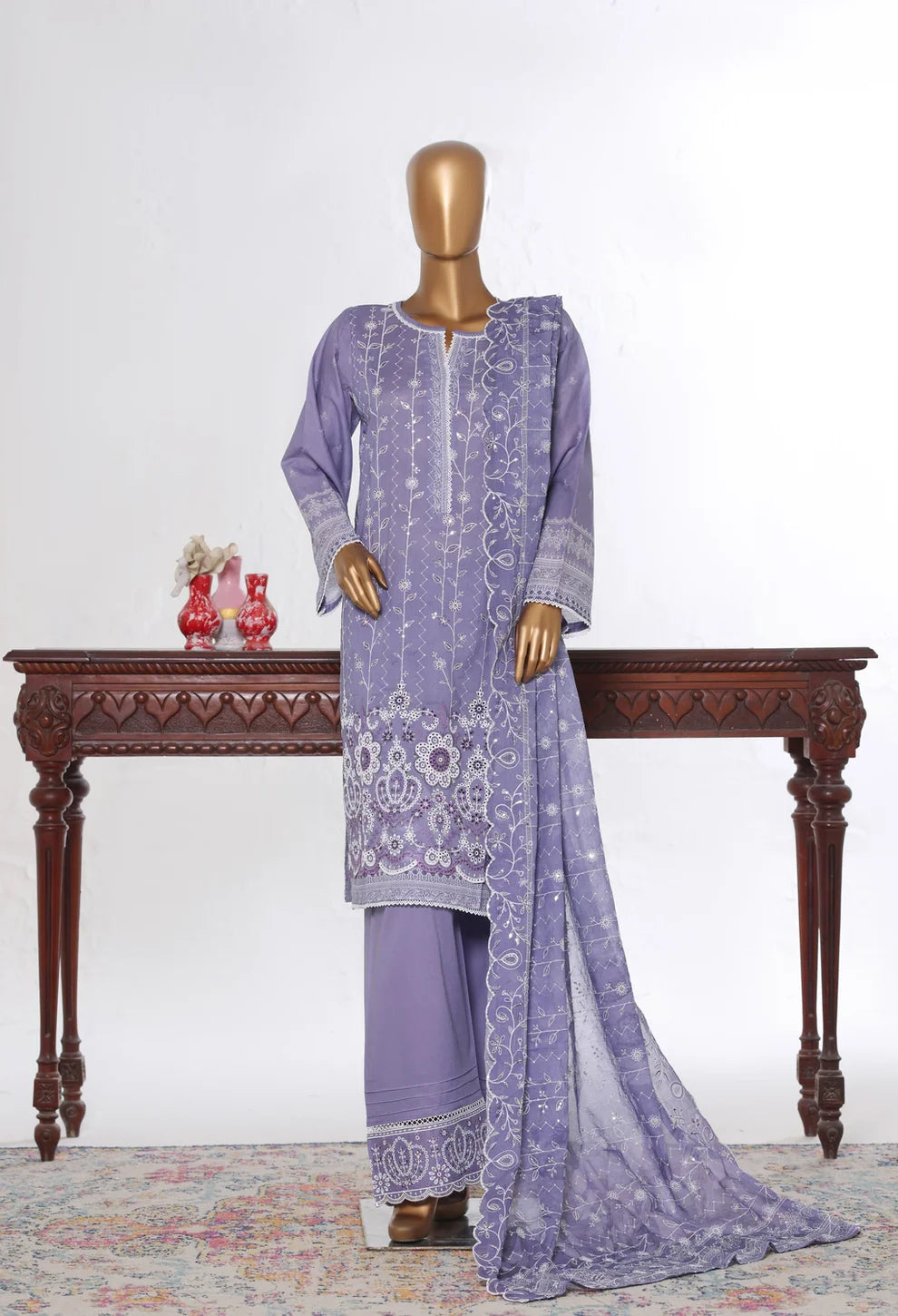 RTW White & White Embroidered Lawn – 10