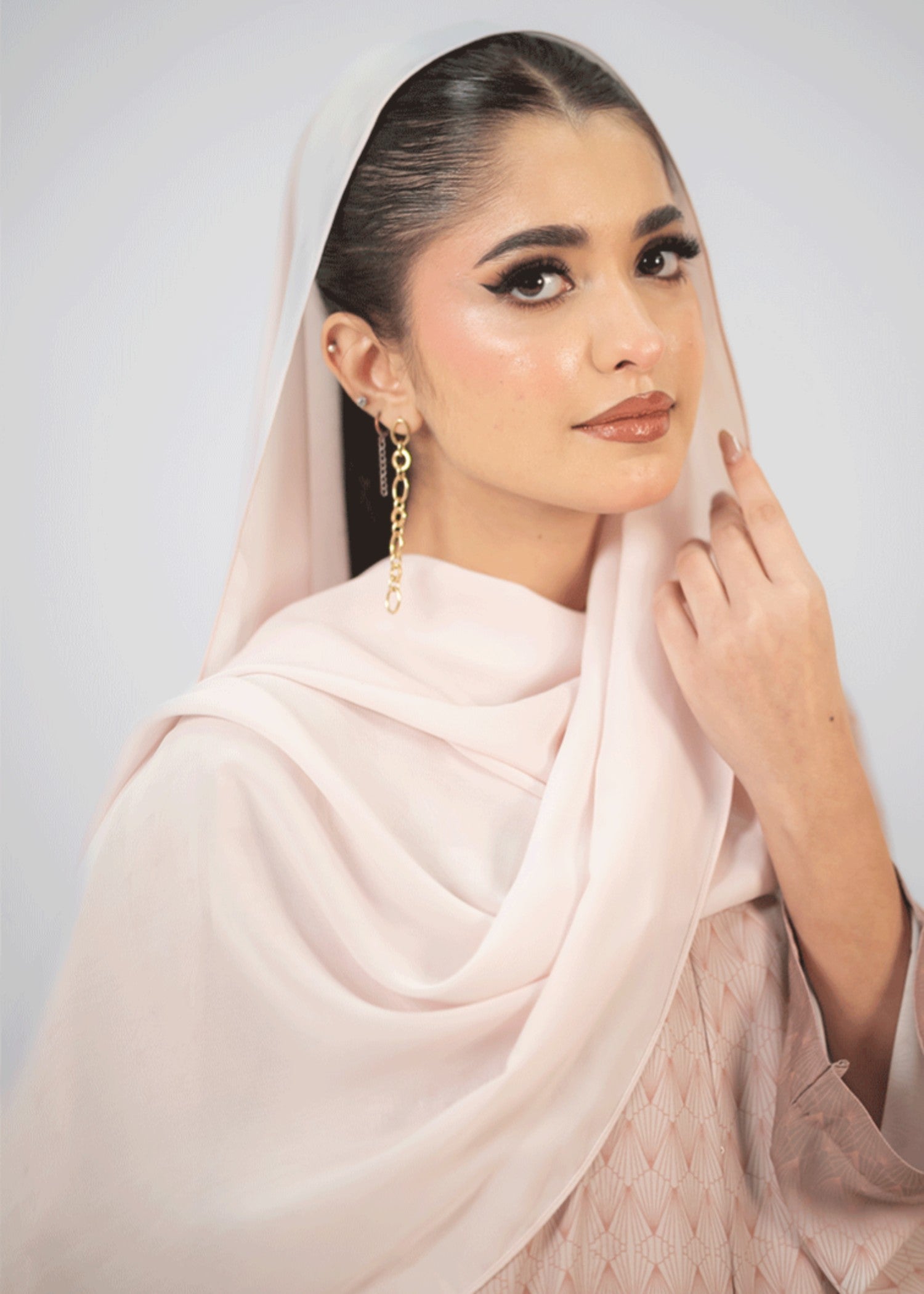 viscose Hijab in Blush pink