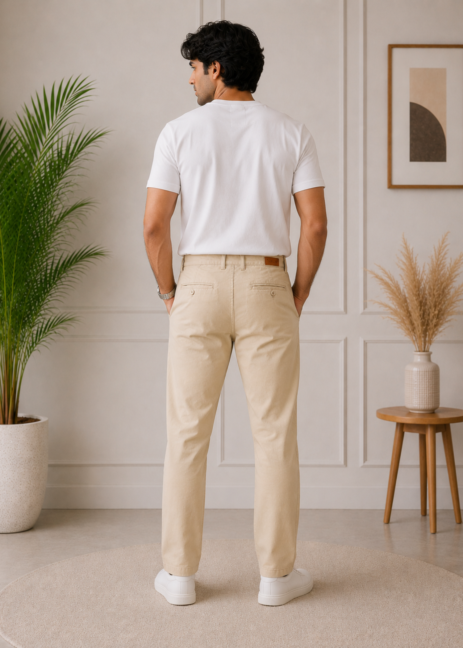 cotton Pants in Beige by Sanifits