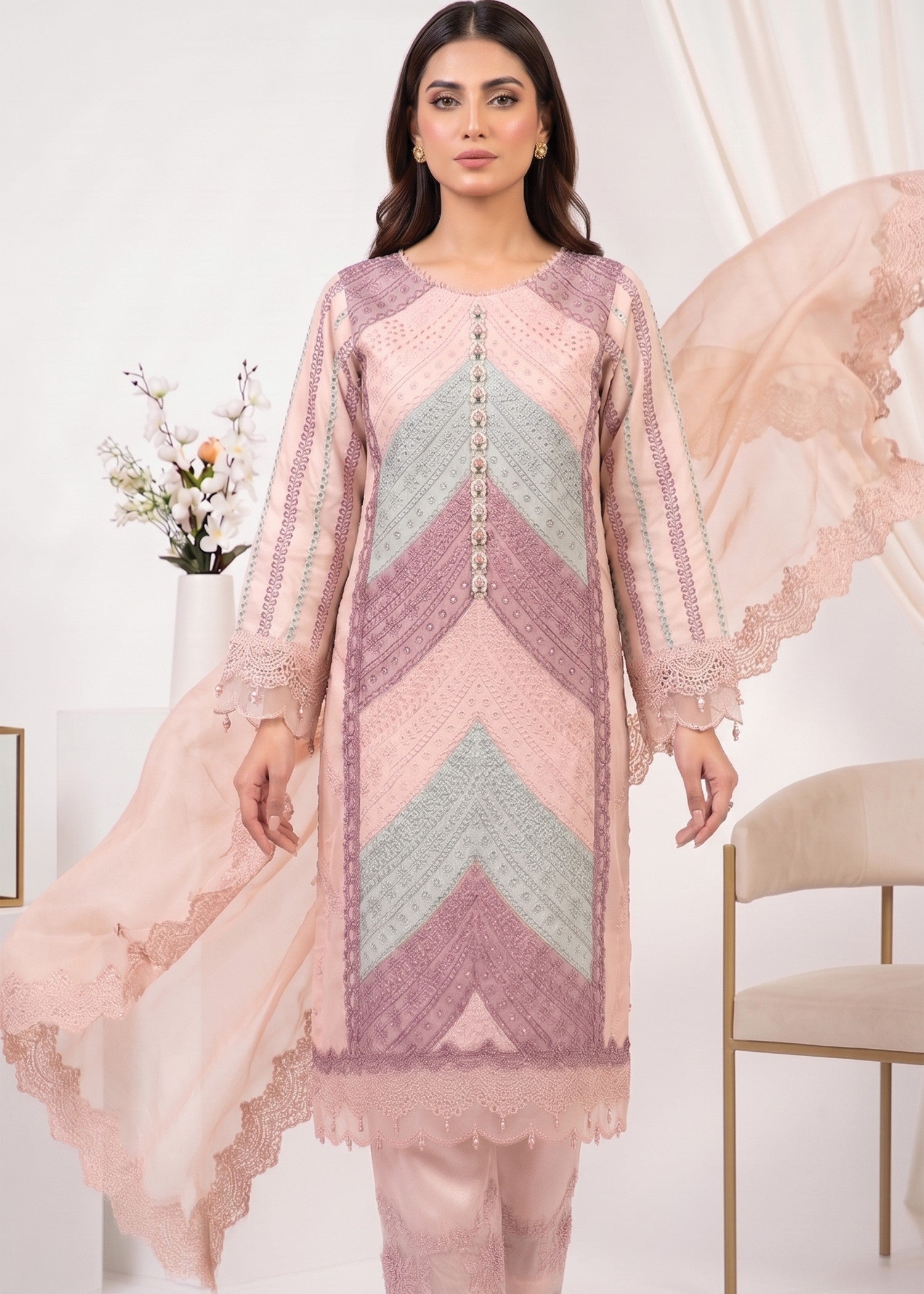 viscose Kurta Set in Multi