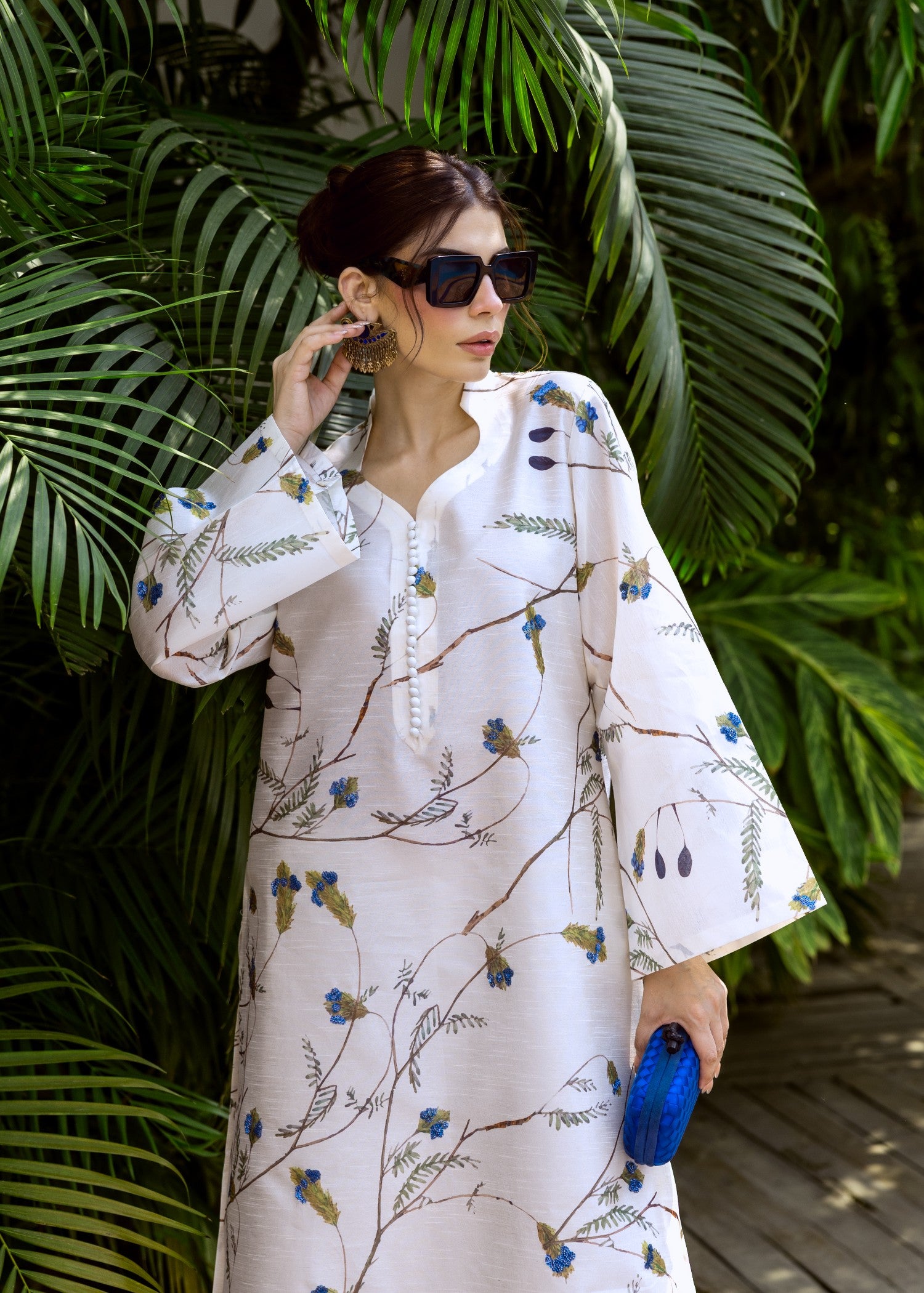 indian raw silk Kurta Set in Ivory
