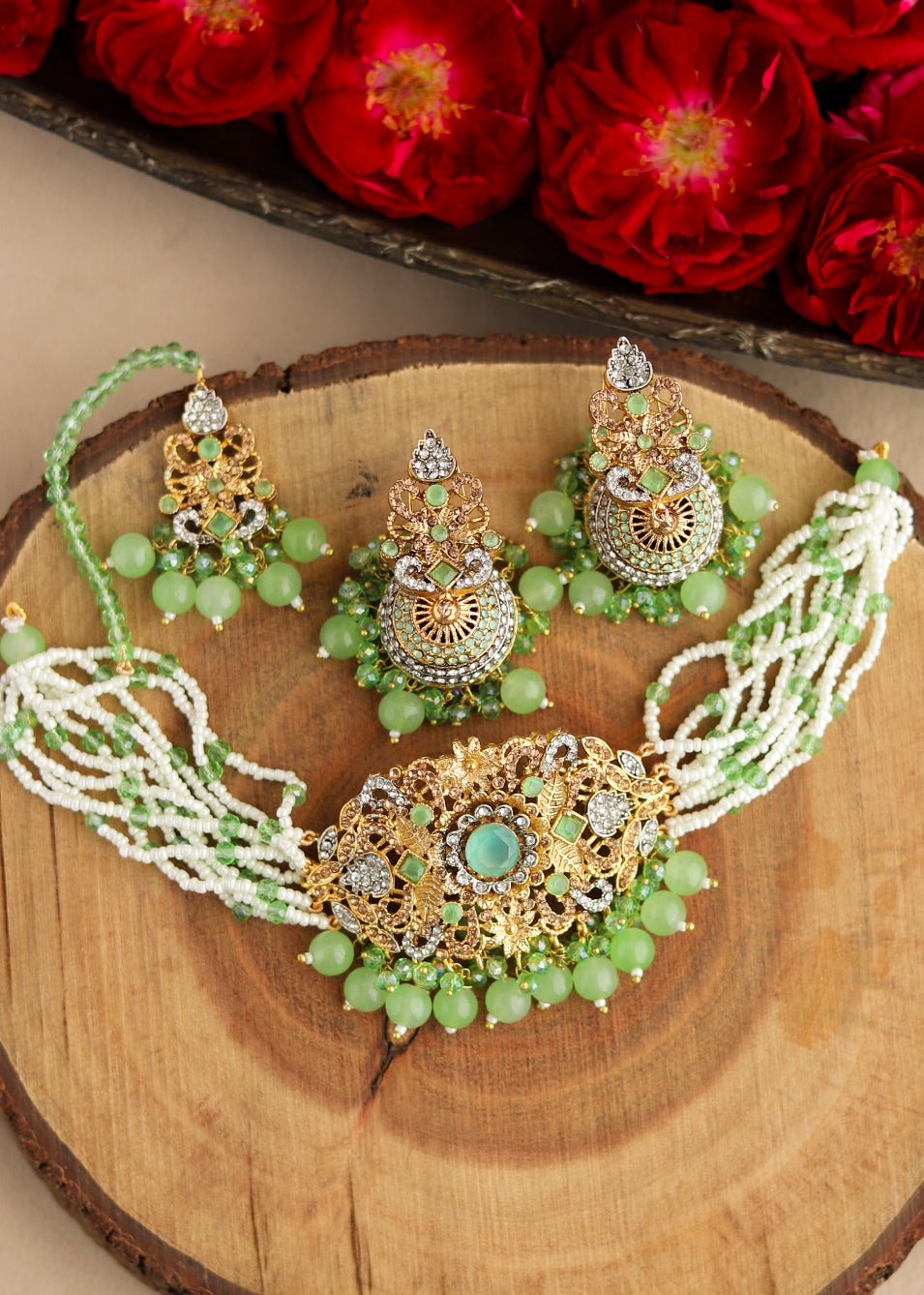 Choker in Mint green Color by - Trendy Women Choker UCC6640