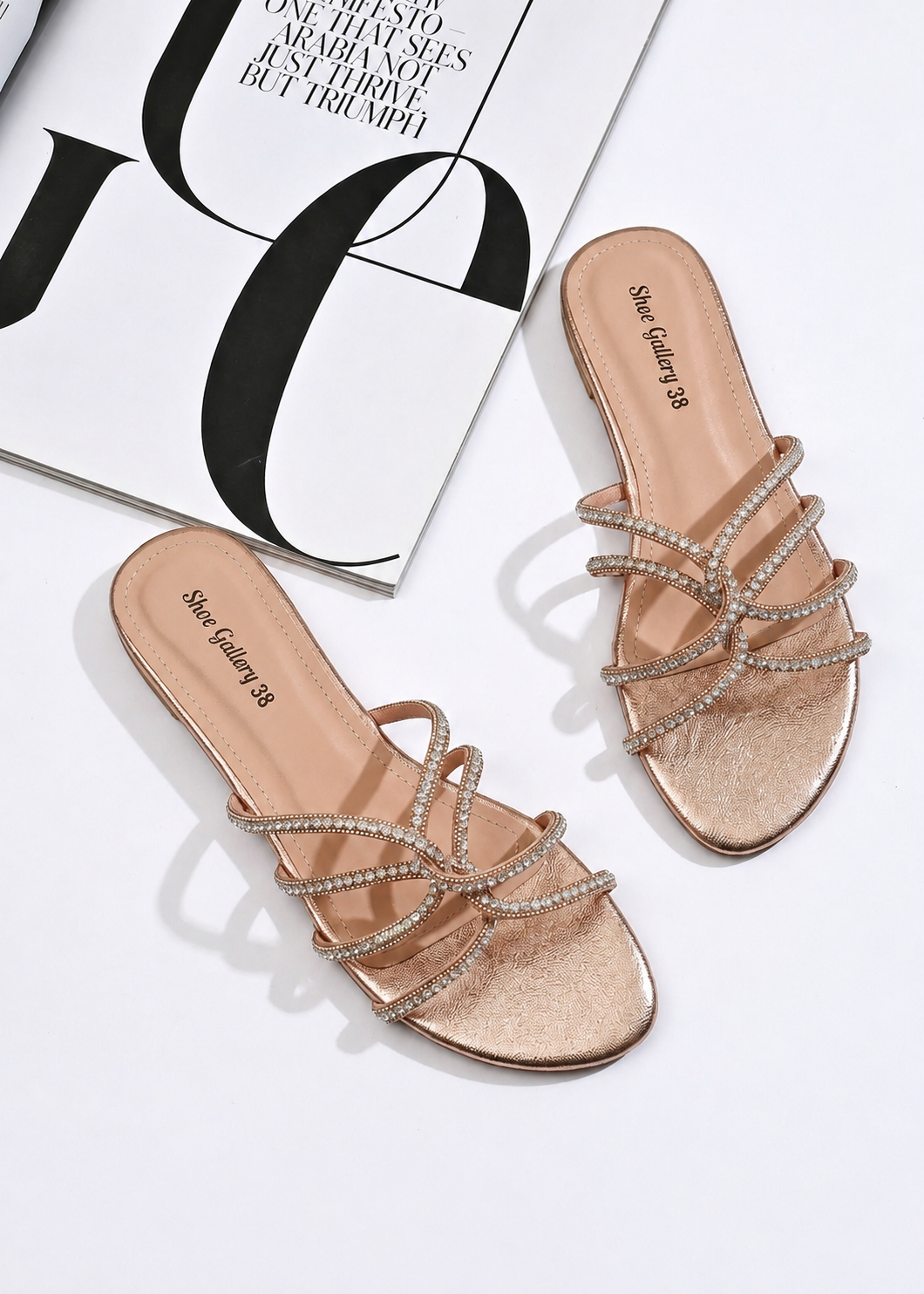 Flats in Peach orange by - High Quality Women Flats YGS4398