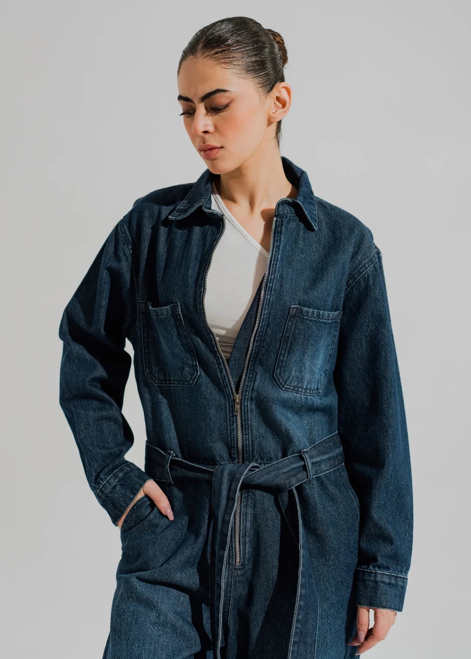 denim Jumpsuit in Blue