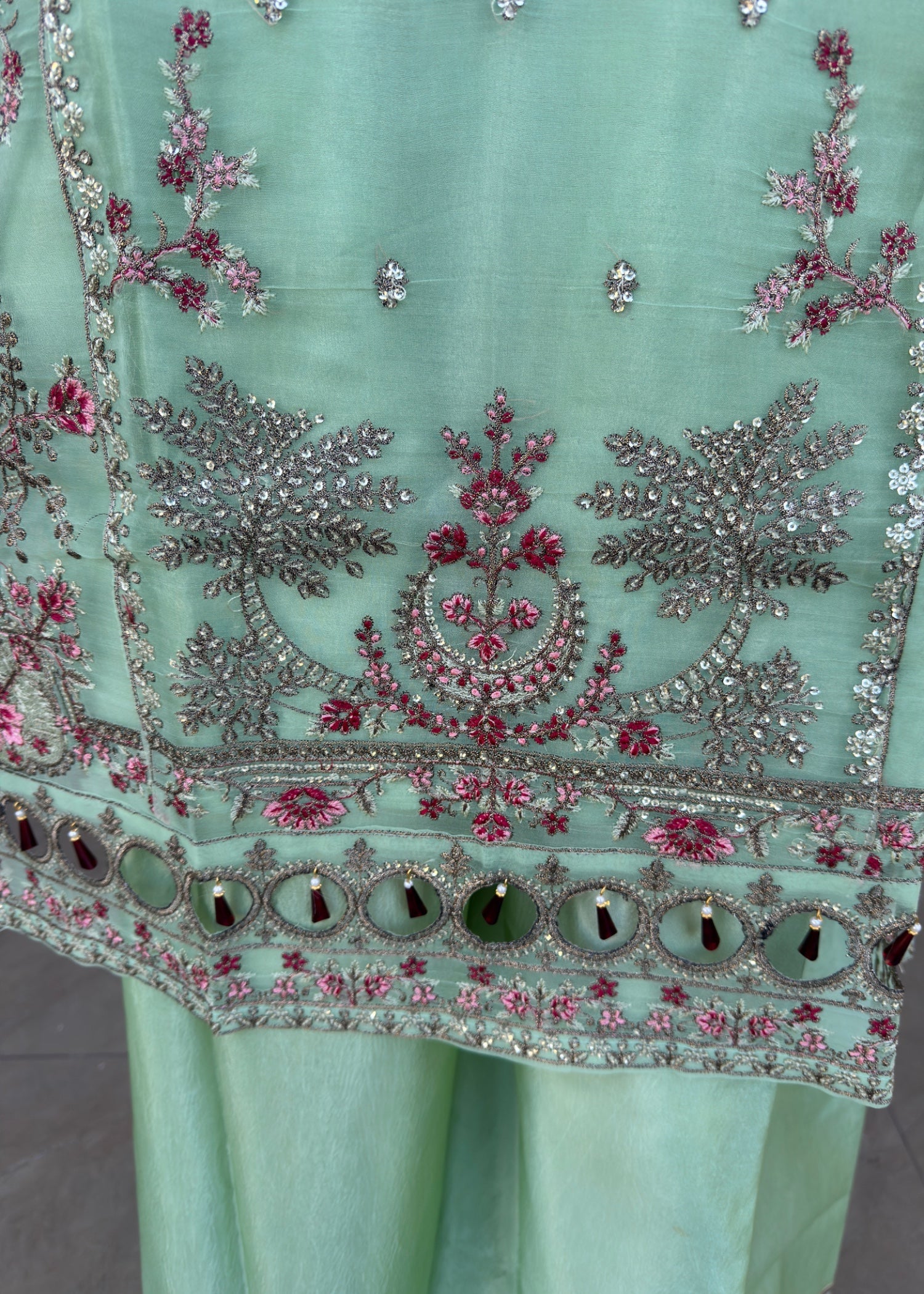 organza Sharara in Green