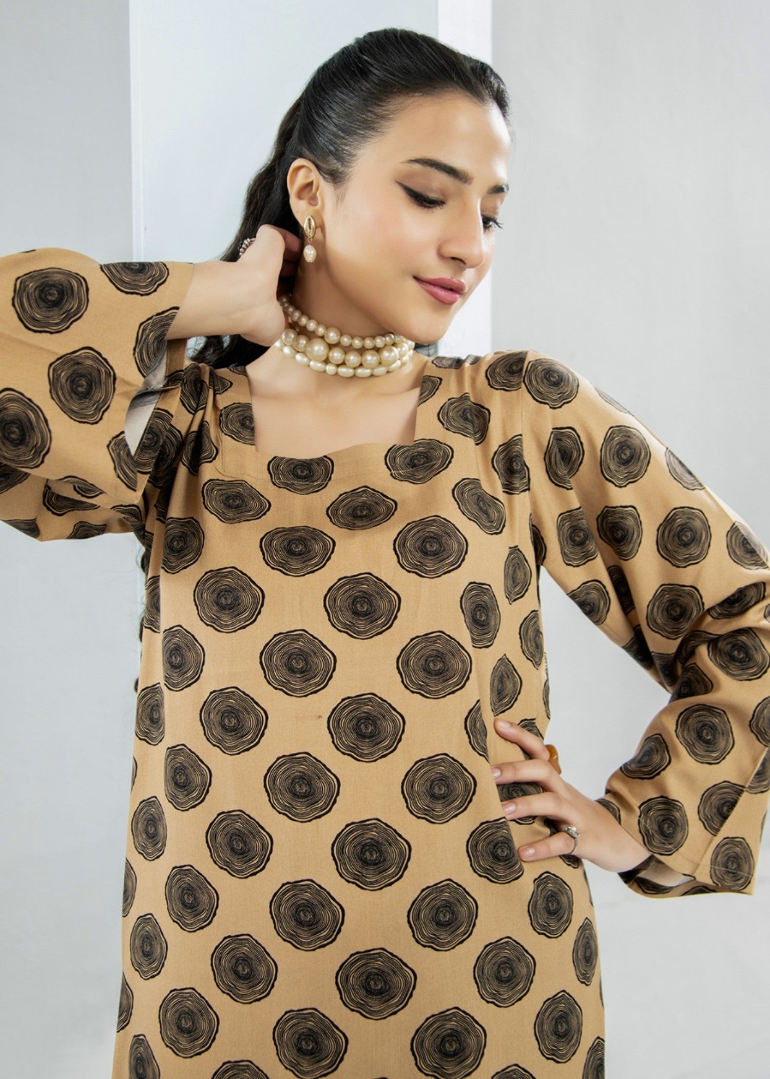 georgette Co Ord Sets in Earth brown