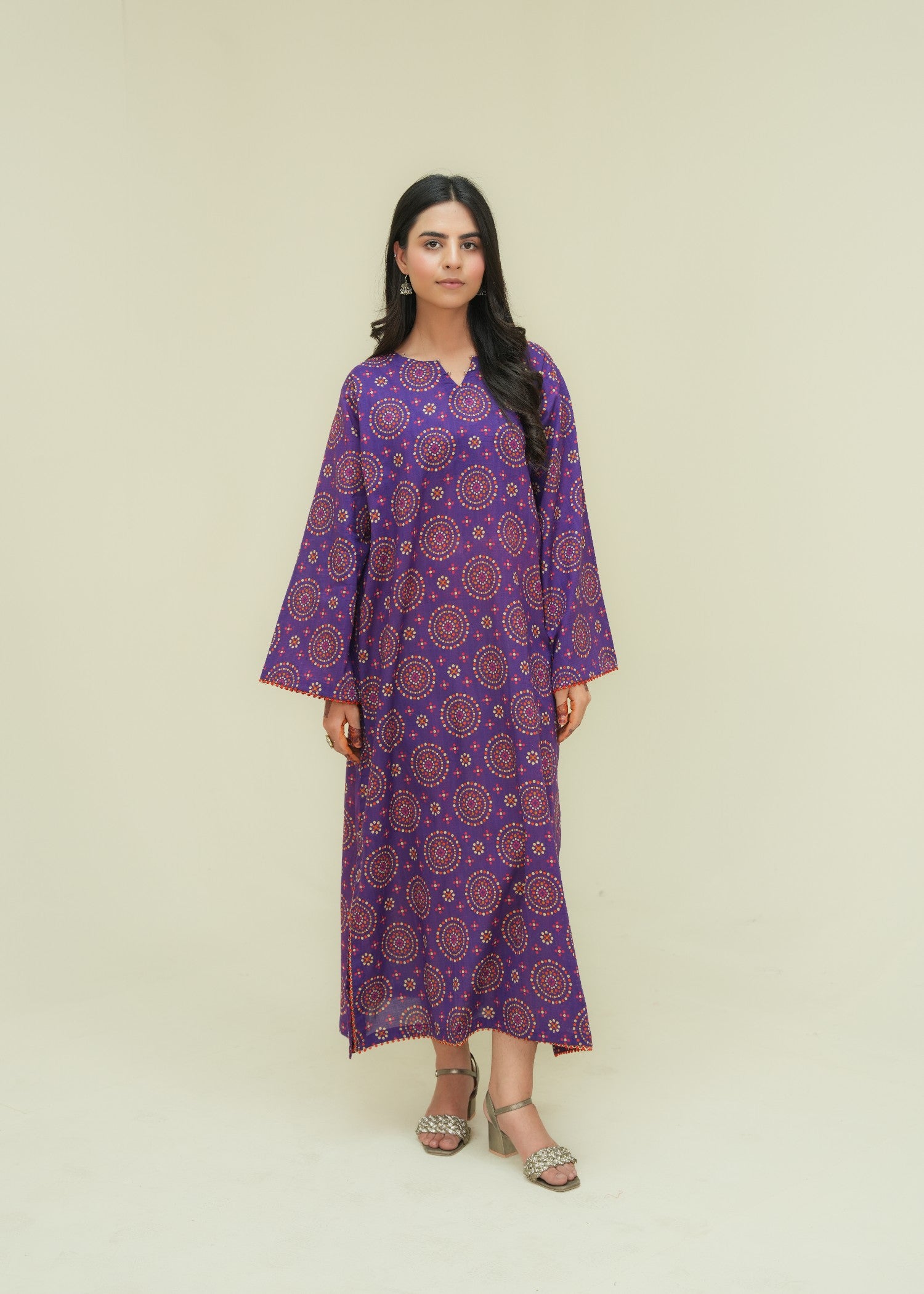 lawn Kaftan in Royal purple