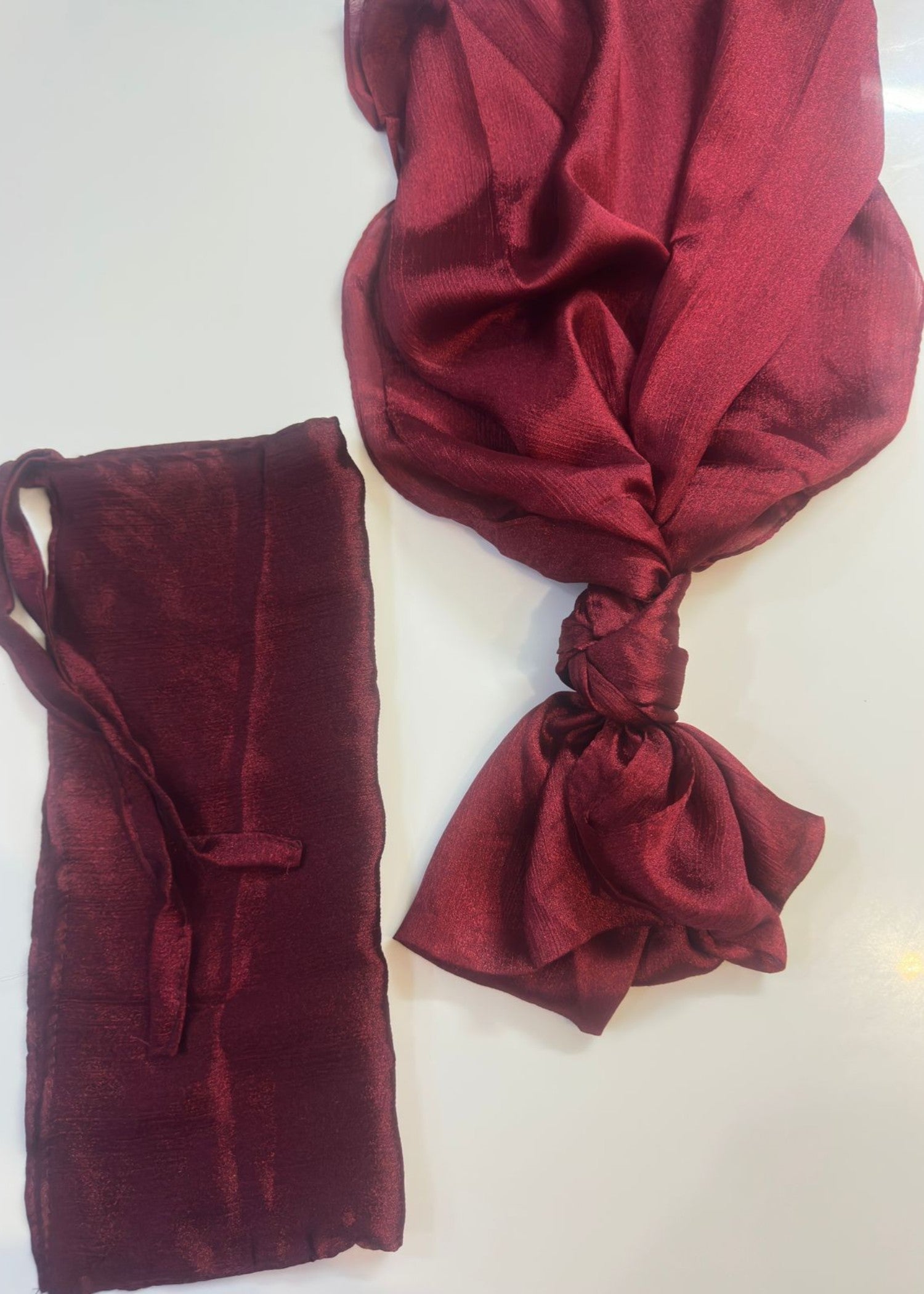 banarsi silk Hijab in Maroon