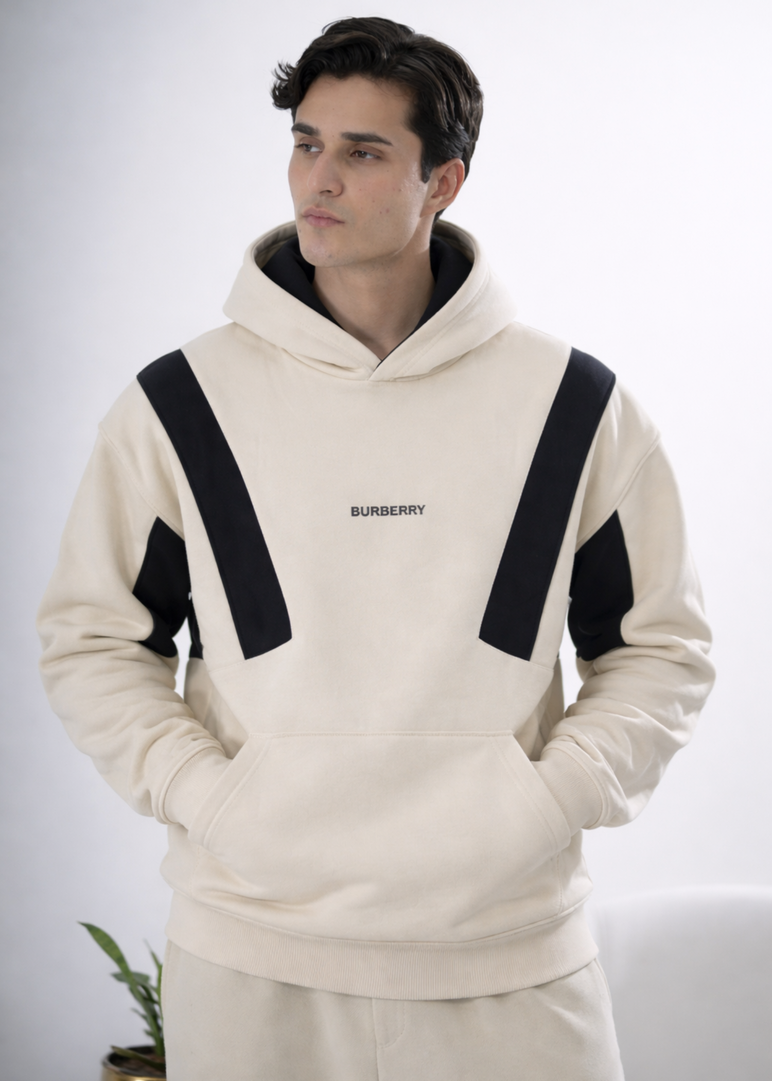 fleece Hoodie in Ivory
