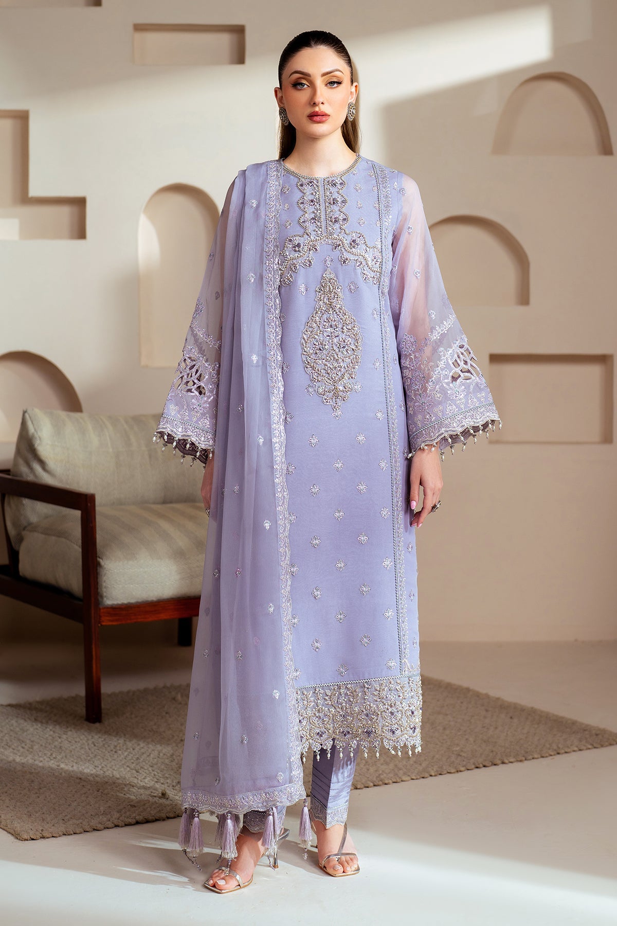 Aymal Luxury Bamber Chiffon Formals – AF-BHM-4041-Marine