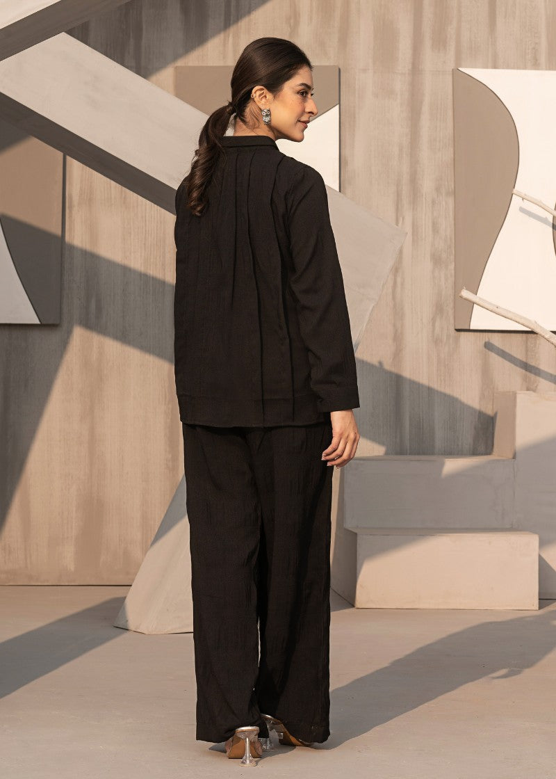 dobby Co Ord Sets in Black