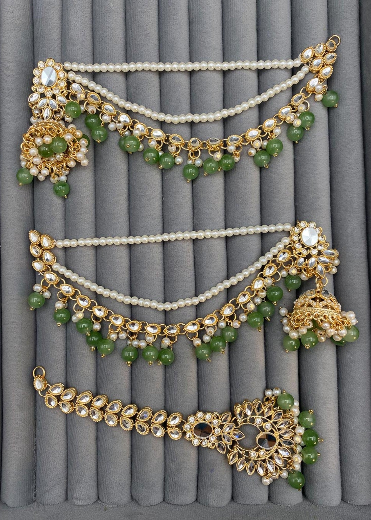 Jewelry Set in Pistachio green Color by - Trendy Women Jewelry Set PXO4745