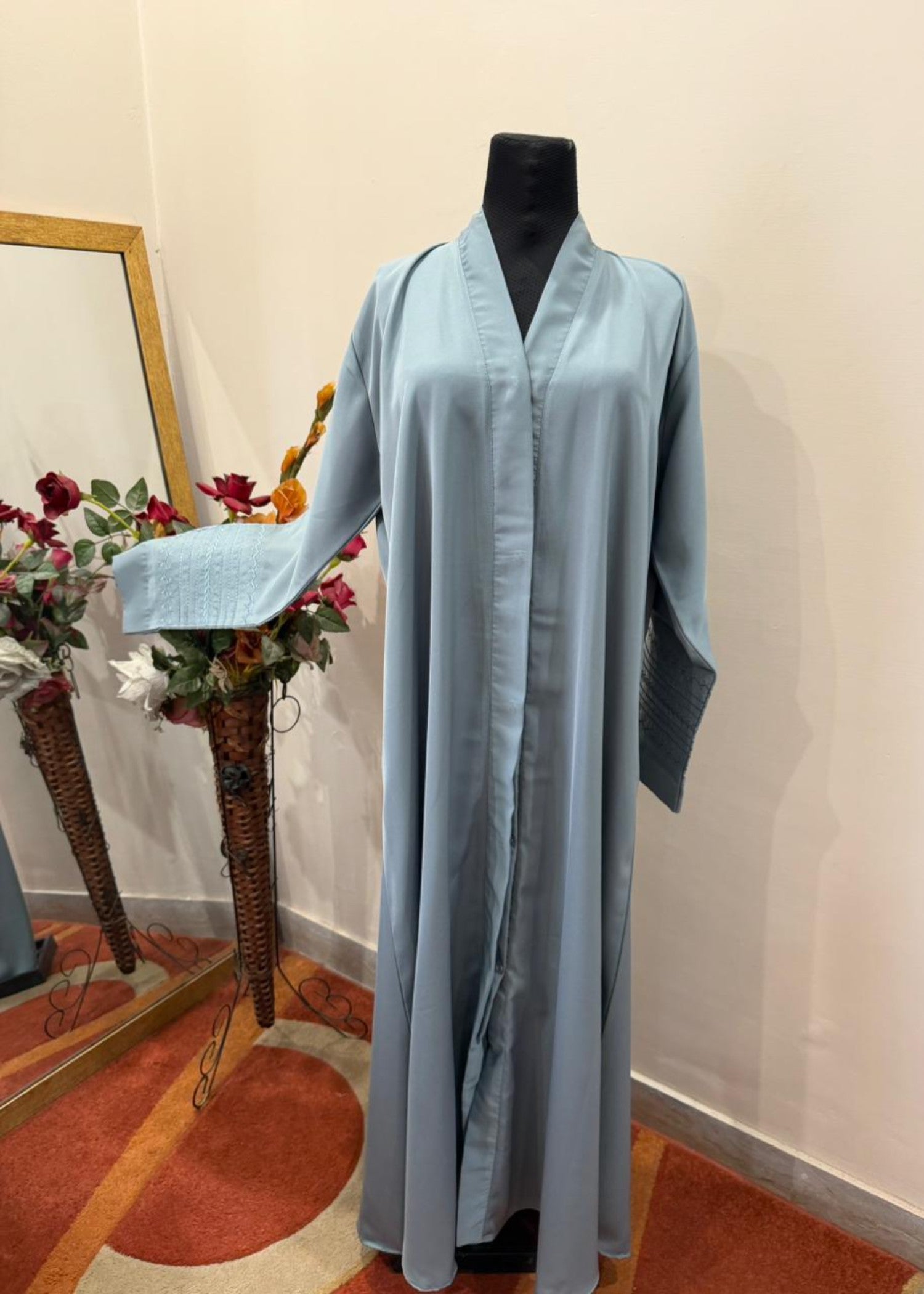 nidha blend Abaya in Cloud blue