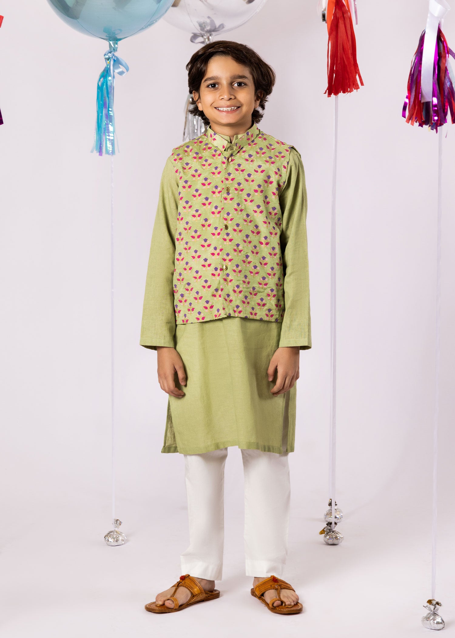 cotton Kurta Set in Sea green