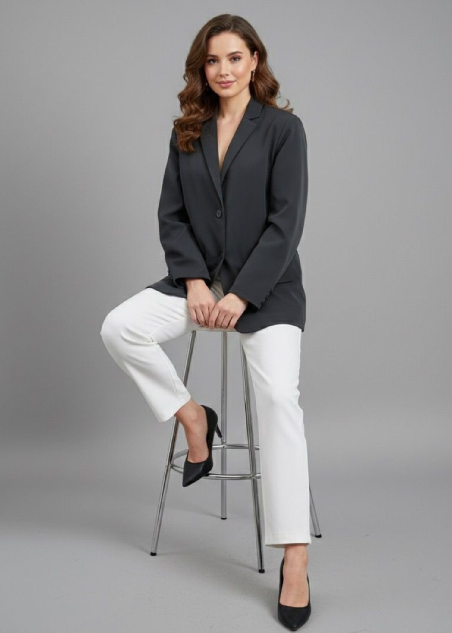 suiting Blazer in Dark grey