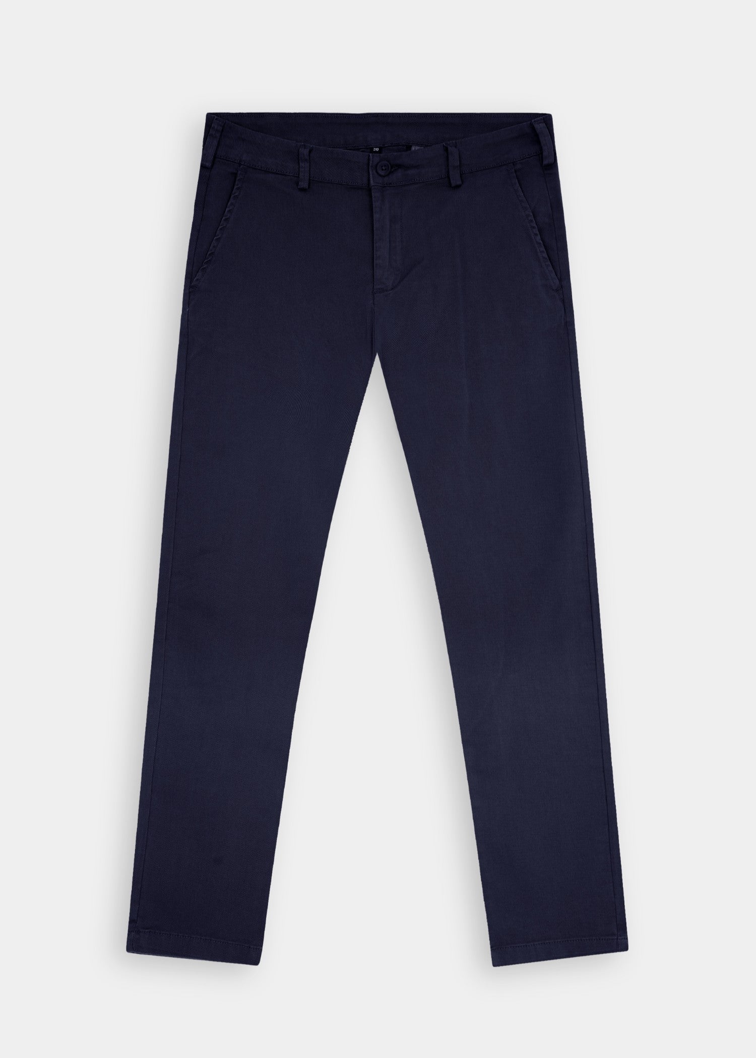cotton satin Pants in Navy blue