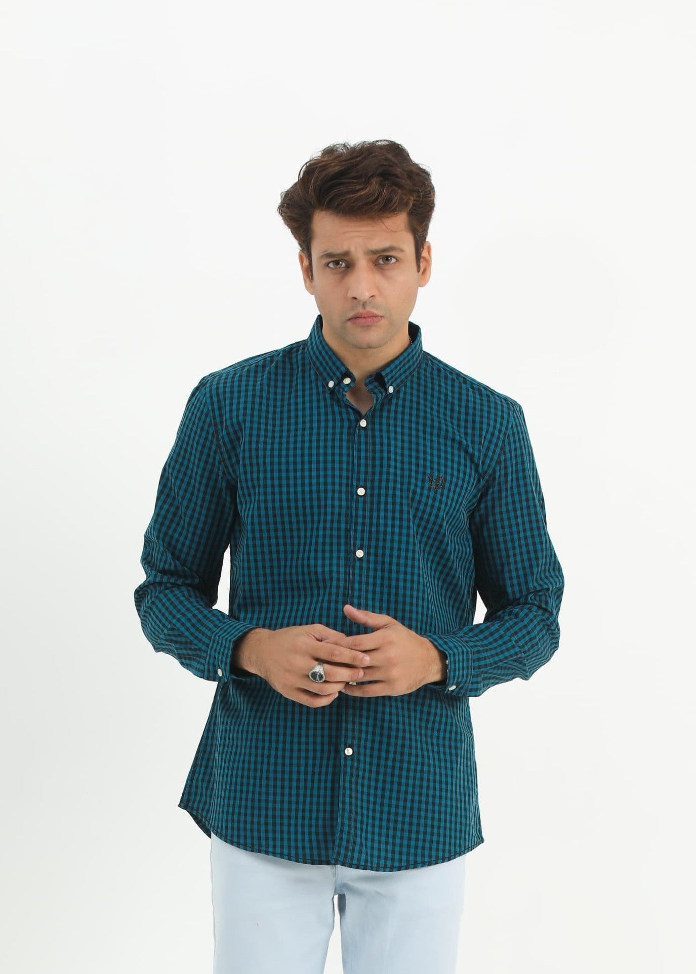 cotton Casual Shirt in Sea green