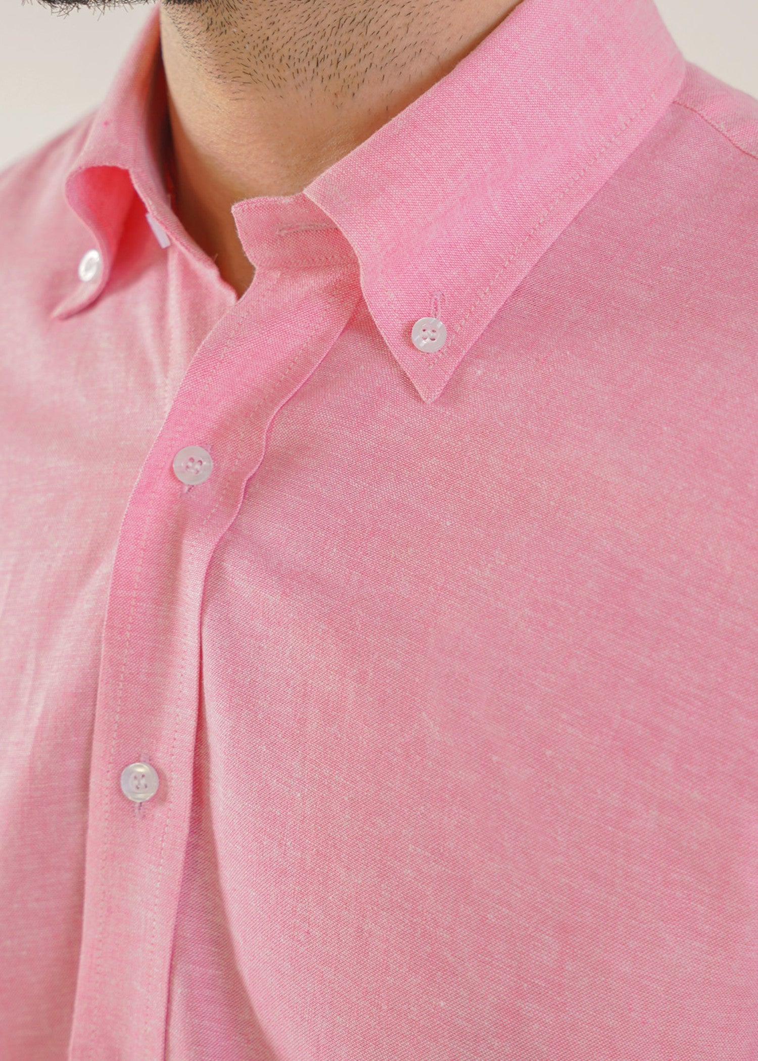 linen Casual Shirt in Blush