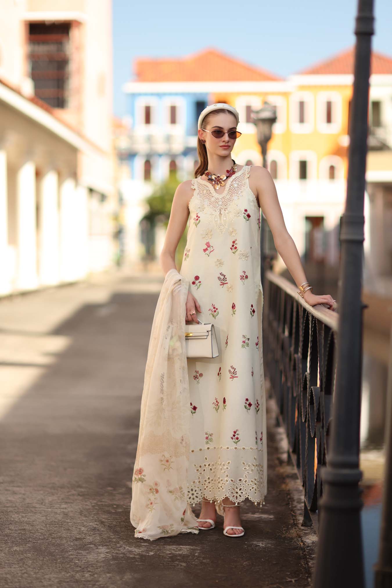 Noor Eid Luxe Printskhaas Lawn – D8 - A - Vanilla Mist