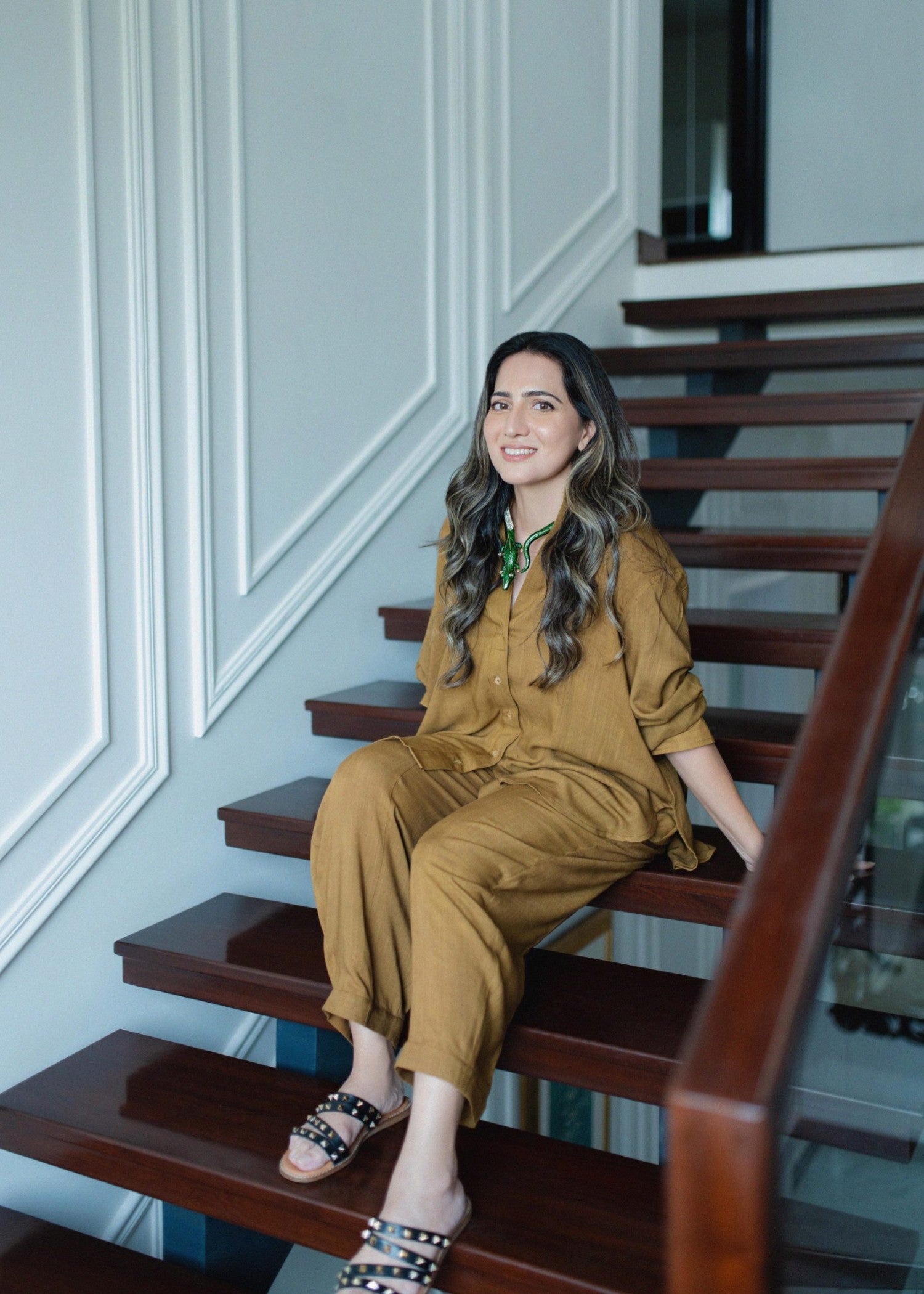 irish linen Co ord Sets in Mustard